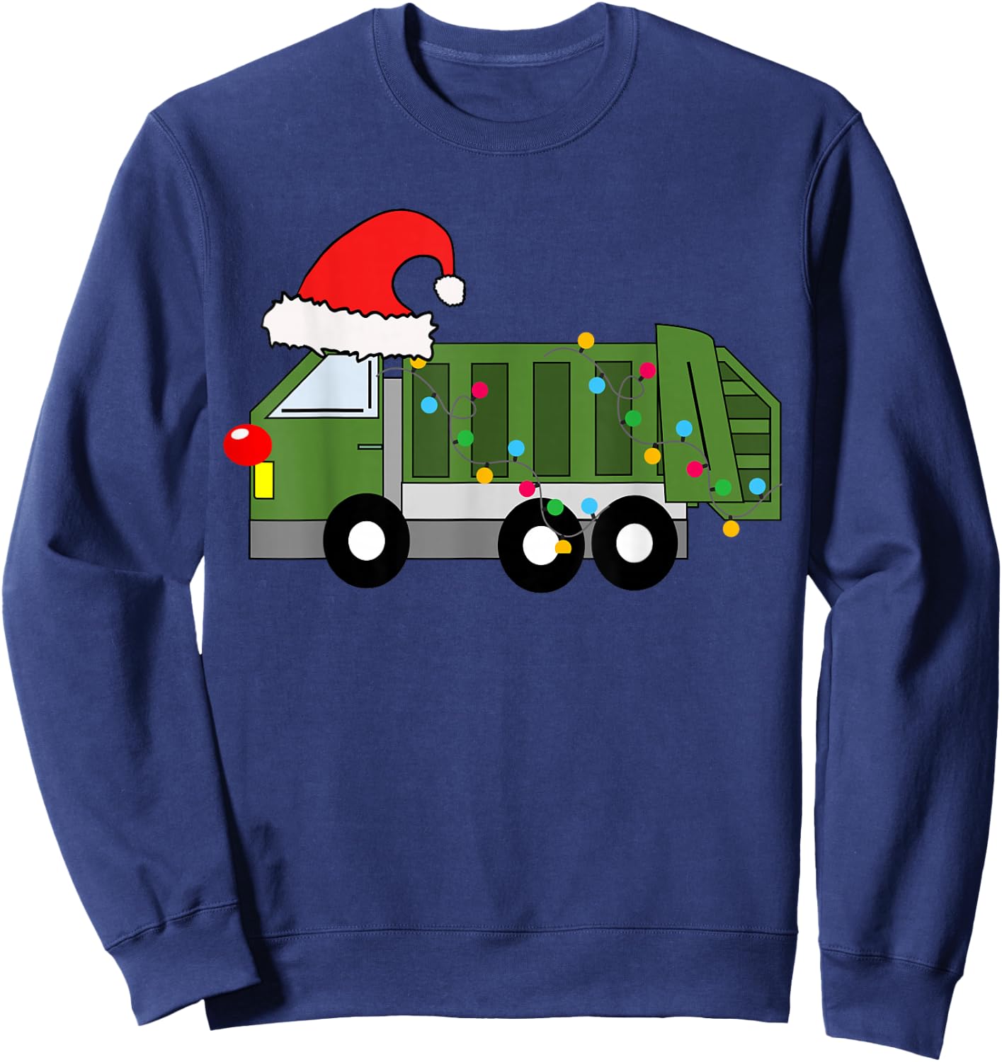 Garbage Truck Christmas Pajama Kids Toddler Baby 5T 4T Sweatshirt - Sweatshirt | Navy