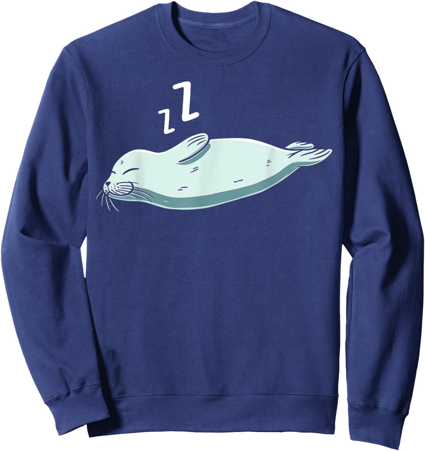 Seal Lazy Seals Pajamas Sleeping Seal Sweatshirt - Sweatshirt | Navy
