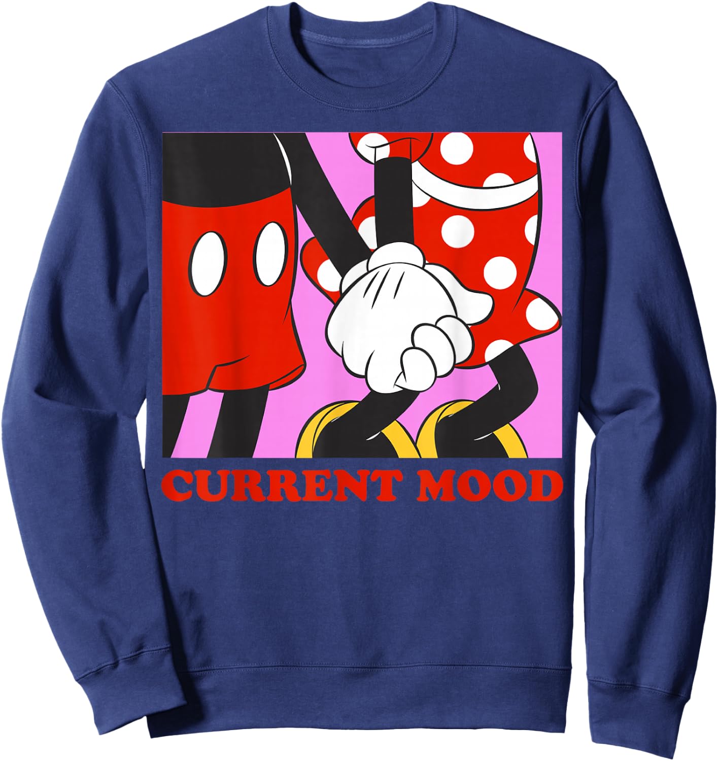 Disney Mickey and Friends Mickey & Minnie Current Mood Small Sweatshirt - Sweatshirt | Navy