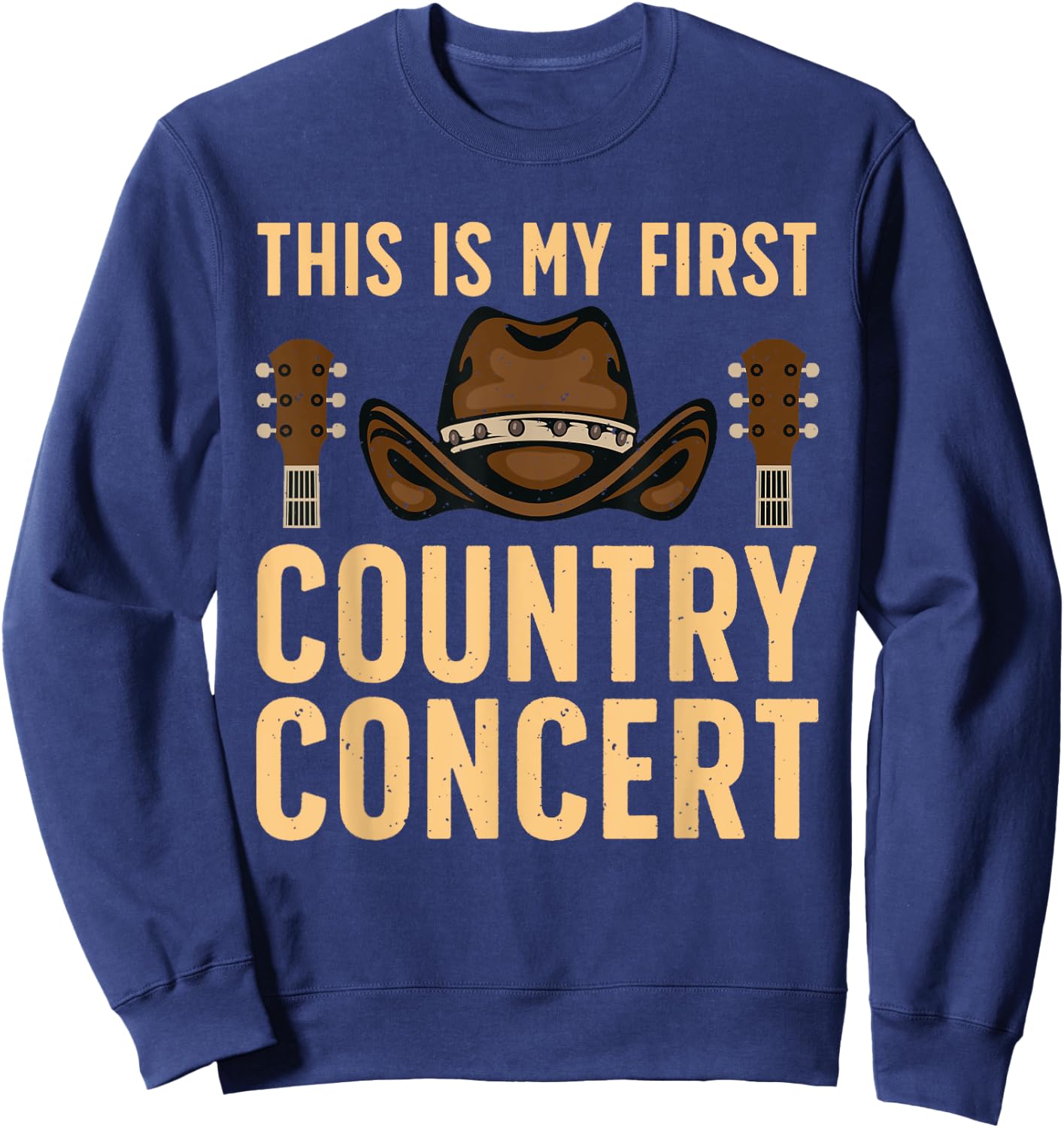 Cool Country Concert Art Women Country Music Lover Sweatshirt - Sweatshirt | Navy