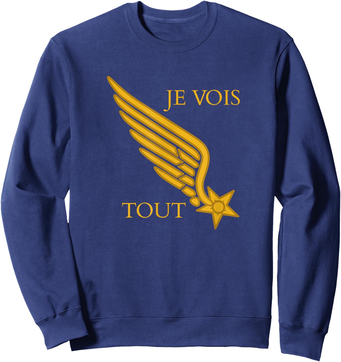 Lafayette Escadrille Pilot's Collar Insignia WW1 Sweatshirt - Sweatshirt | Navy