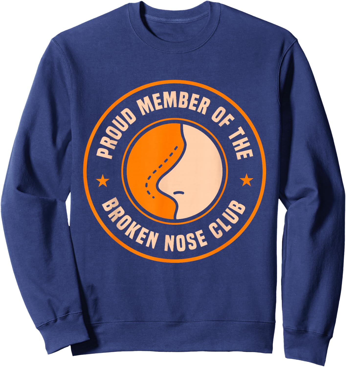 Funny Broken Nose Club Sweatshirt - Sweatshirt | Navy