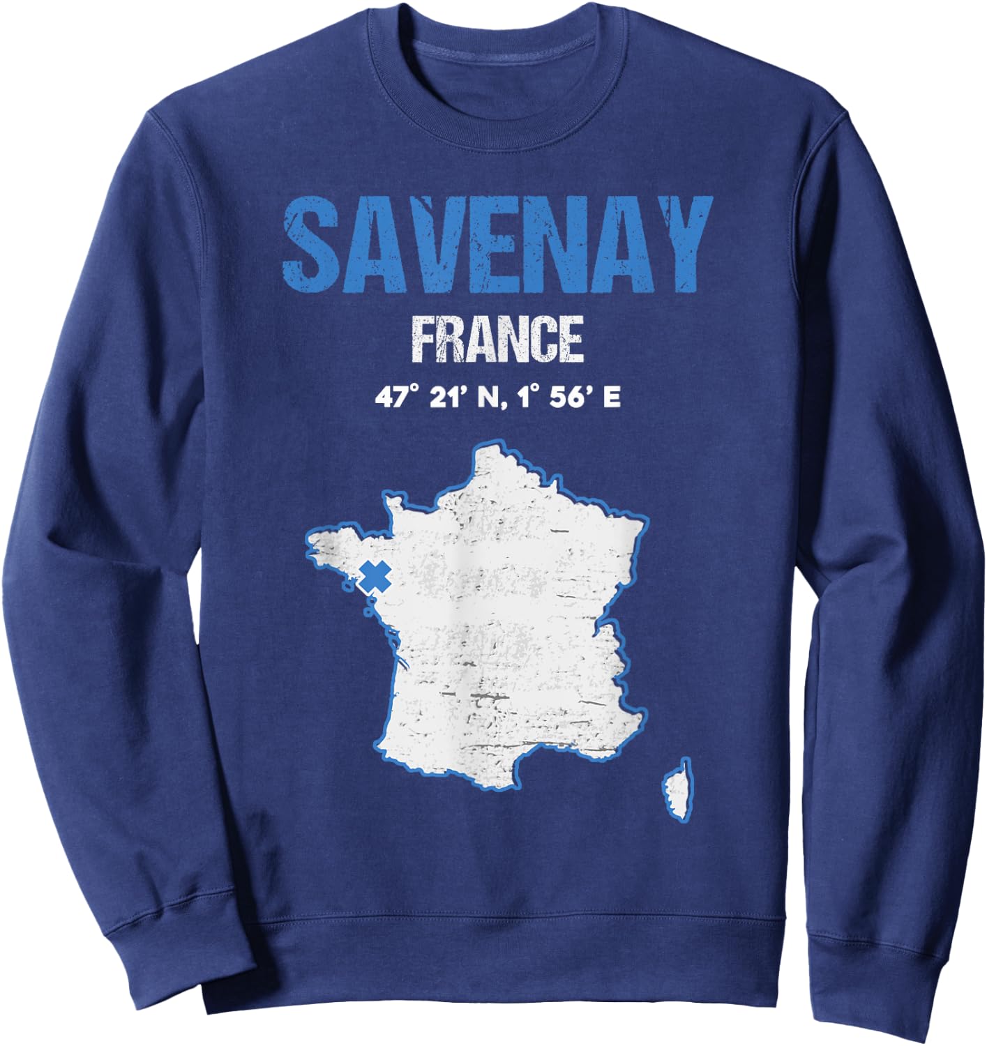 Savenay France Ville Sweatshirt - Sweatshirt | Navy