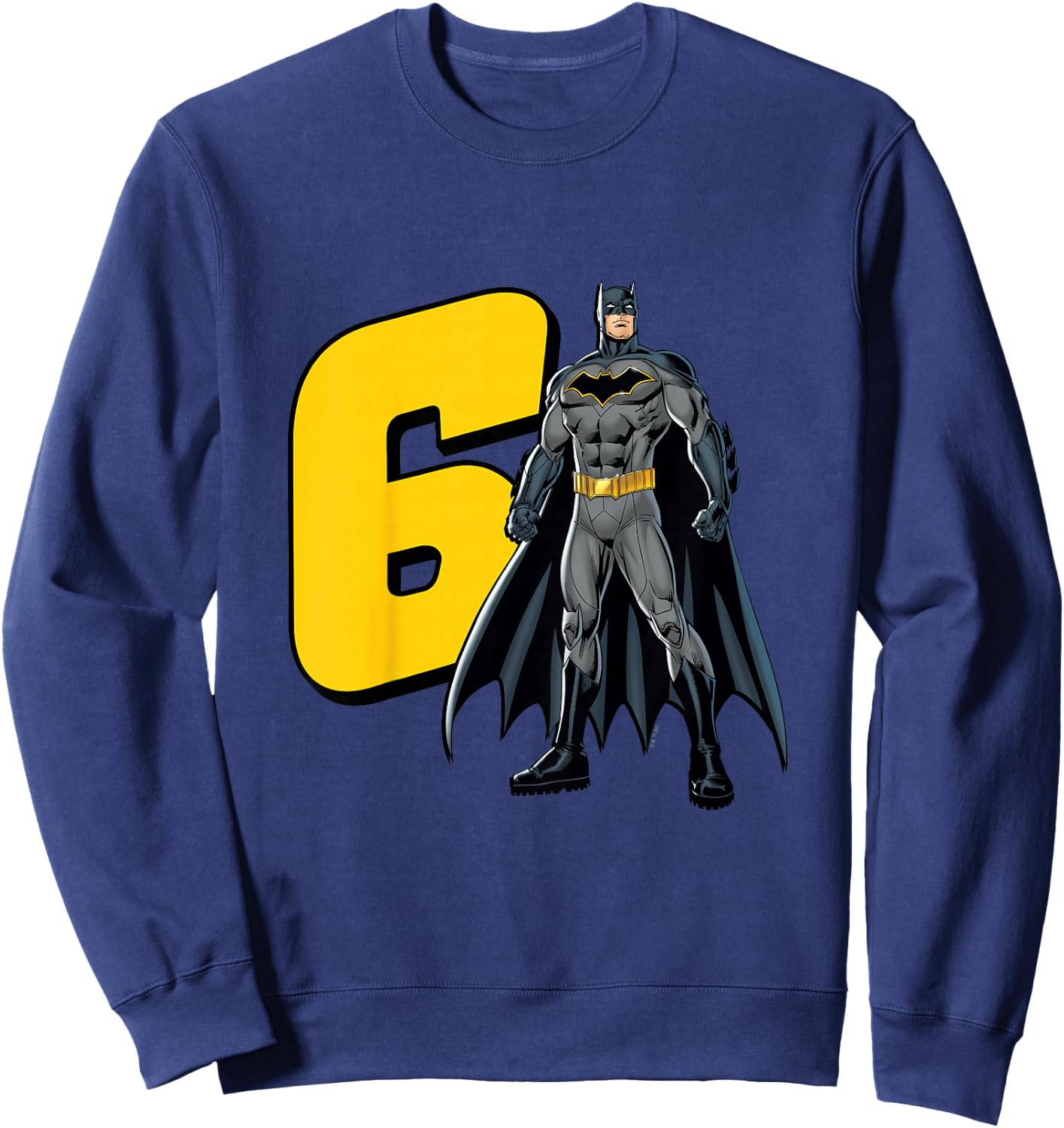 Kids Batman Super Hero 6th Birthday Sweatshirt - Sweatshirt | Navy