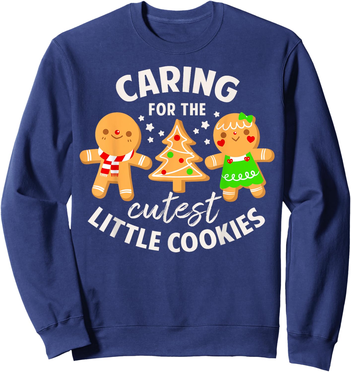 Christmas Holiday Season Nurse Squad Xmas Party NICU Nurse RN - -Adults - Black - Small - Short Sleeve - - Cotton Blend - Christmas-themed NICU Nurse Design Sweatshirt - Sweatshirt | Navy