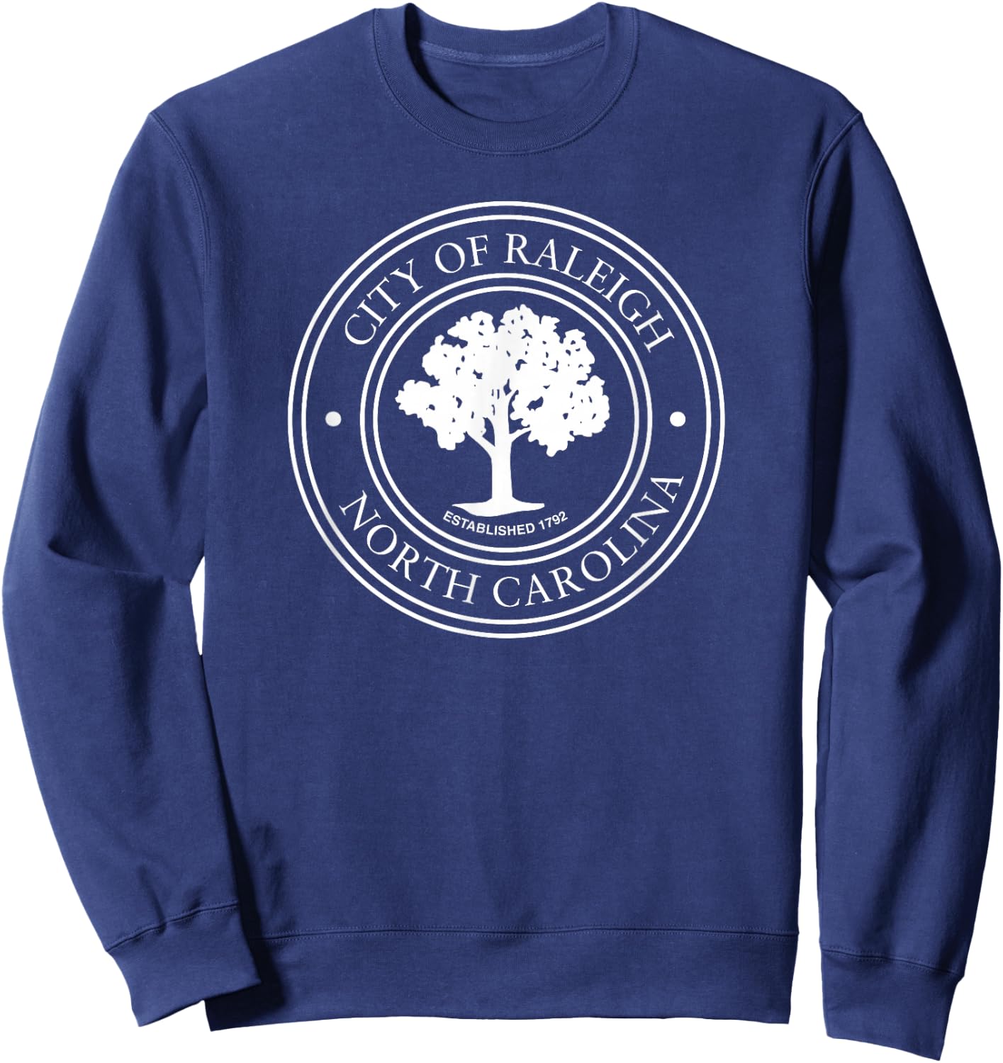 Raleigh North Carolina City Seal Sweatshirt - Sweatshirt | Navy