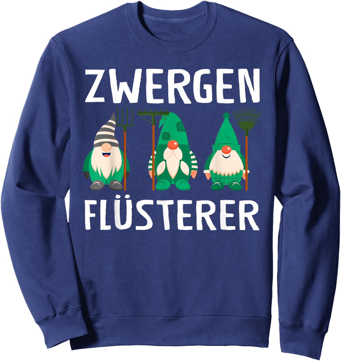Zwergen Whisperer Garden Gnomes , black, s Sweatshirt - Sweatshirt | Navy