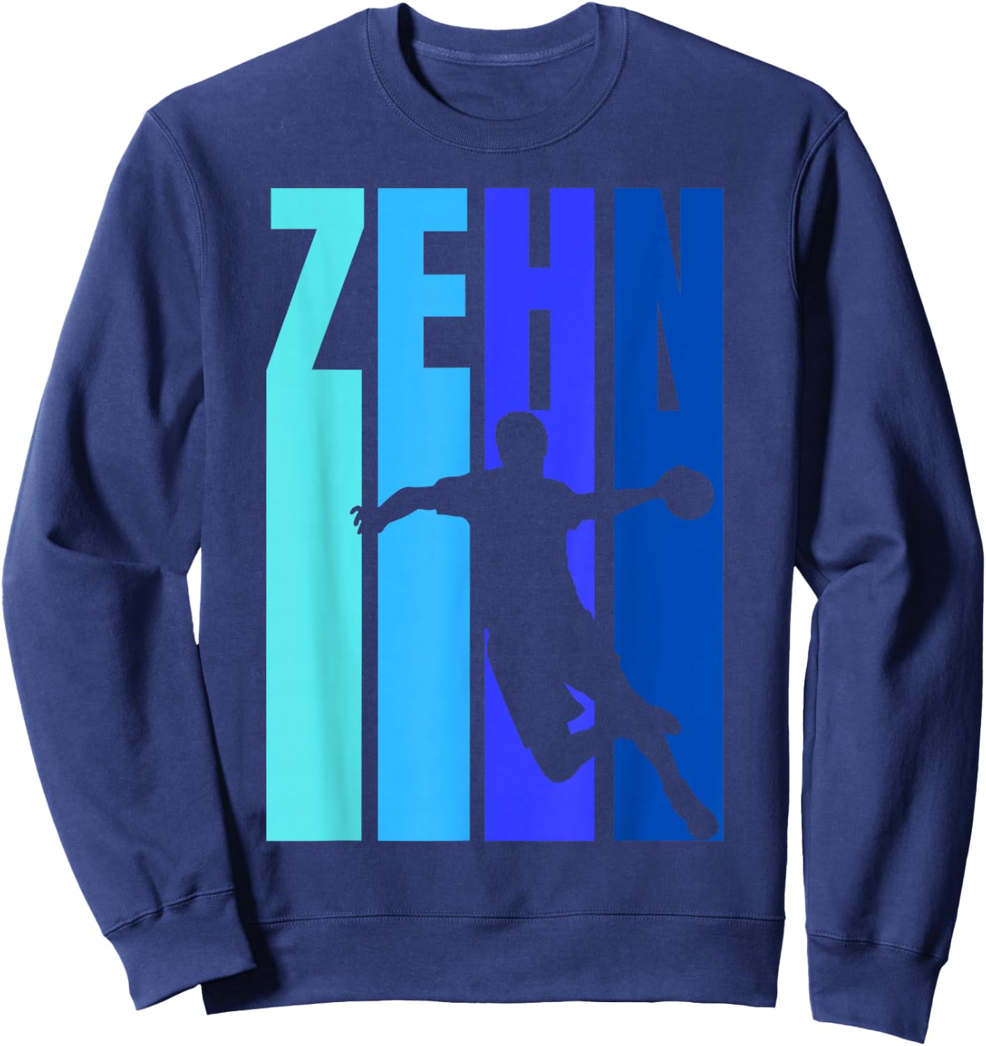10th Birthday Boys Handball Tenth Birthday , black Sweatshirt - Sweatshirt | Navy