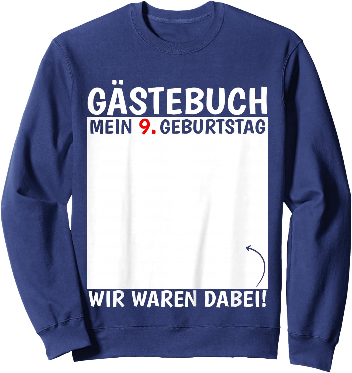Kids 9th Birthday 9 Years 2015 Funny Birthday Gift , black Sweatshirt - Sweatshirt | Navy