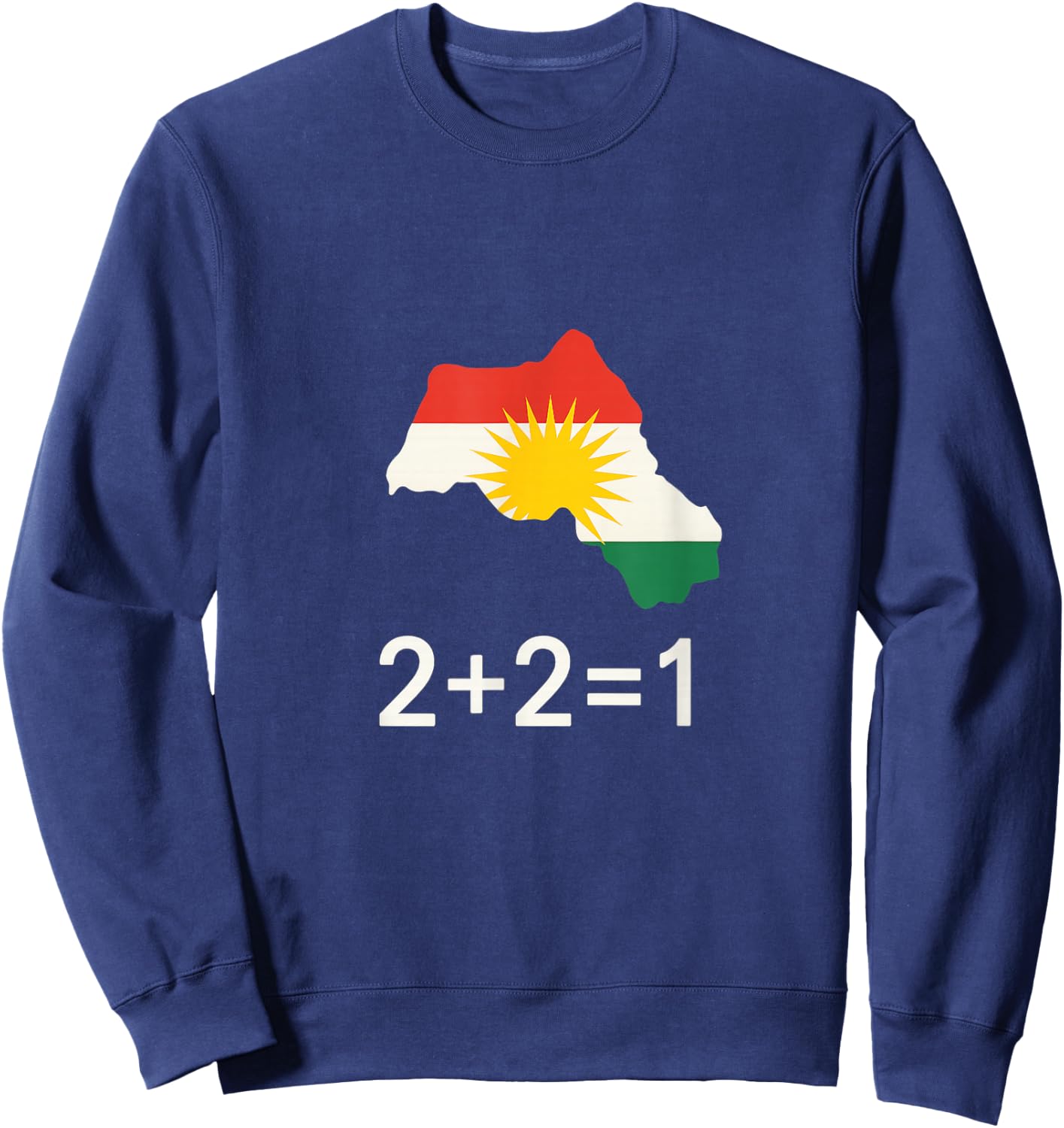 2+2=1 Kurdisch Sweatshirt - Sweatshirt | Navy