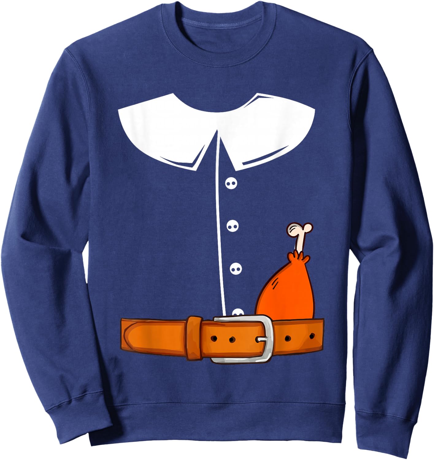 Pilgrim Costume Collar Thanksgiving Turkey Day Men Boys Kids Sweatshirt - Sweatshirt | Navy
