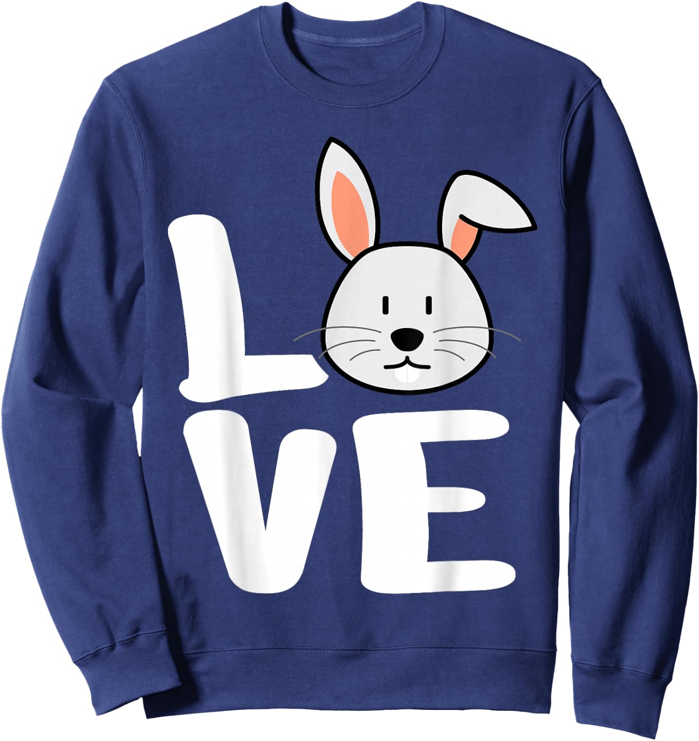 LOVE Rabbits Shirt | Bunny Lover Shirt | Cool Rabbit Sweatshirt - Sweatshirt | Navy
