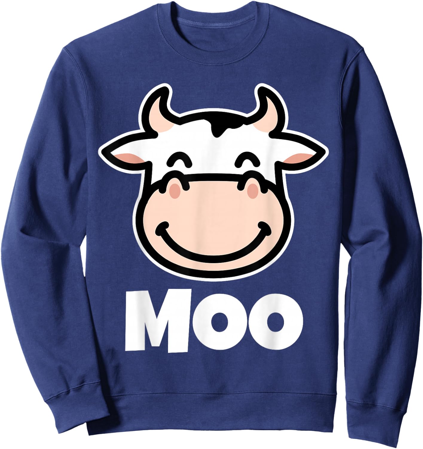 MOO Cows Shirt | Kuhliebhaber Shirt | Kinder Kuh Sweatshirt - Sweatshirt | Navy