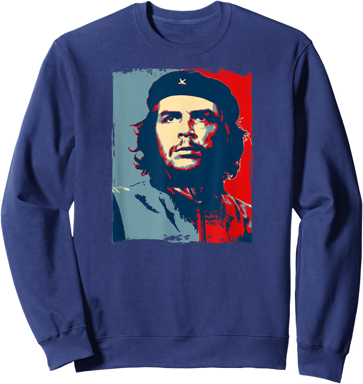 Revolution Ernesto Che Guevara Guerrilla Fighter Poster Sweatshirt - Sweatshirt | Navy