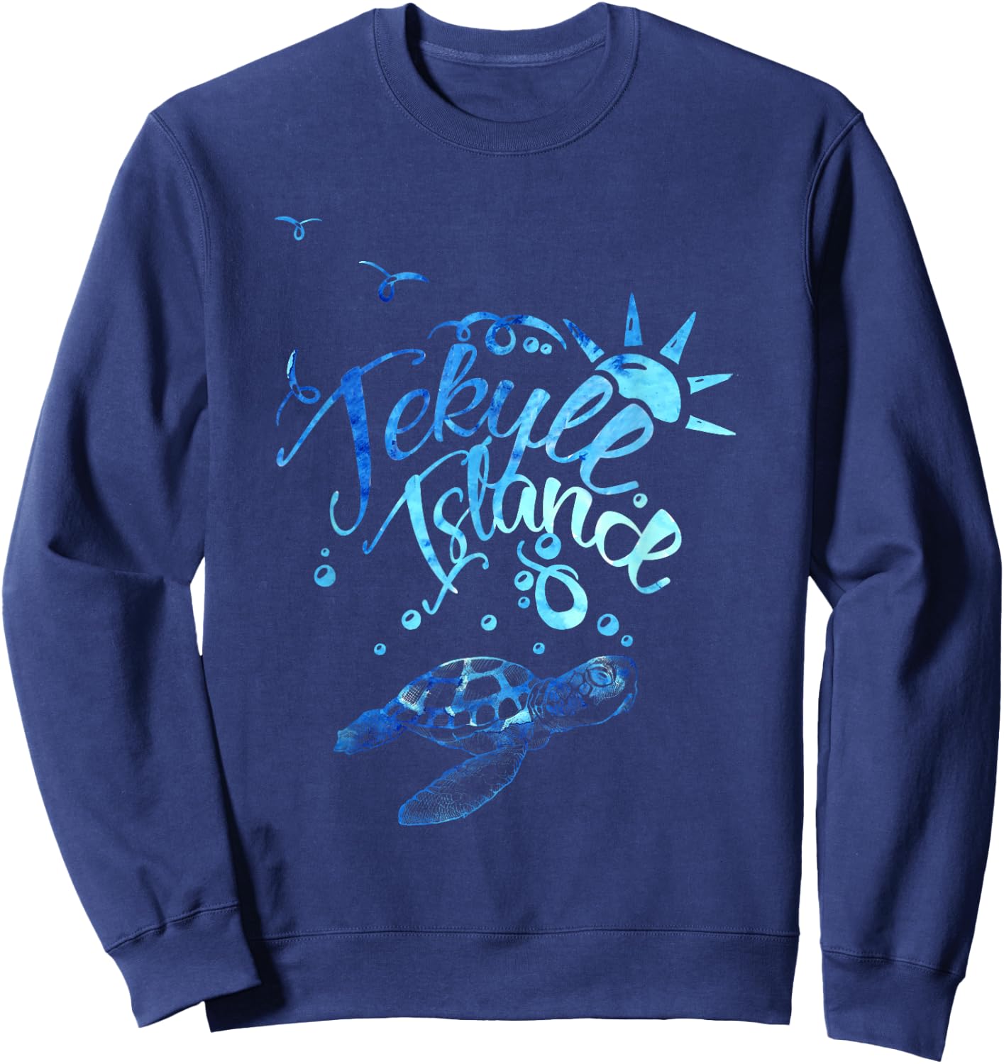 Sea Turtle In Jekyll Island Georgia Beach Vacation Souvenir Sweatshirt - Sweatshirt | Navy