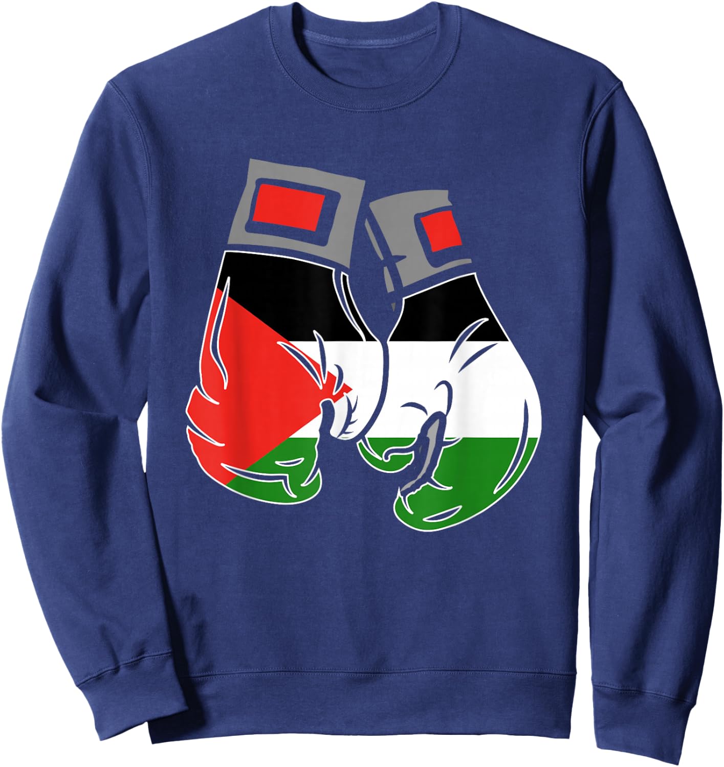 Boxhandschuh mit der Flagge Palästinas Sweatshirt - Sweatshirt | Navy