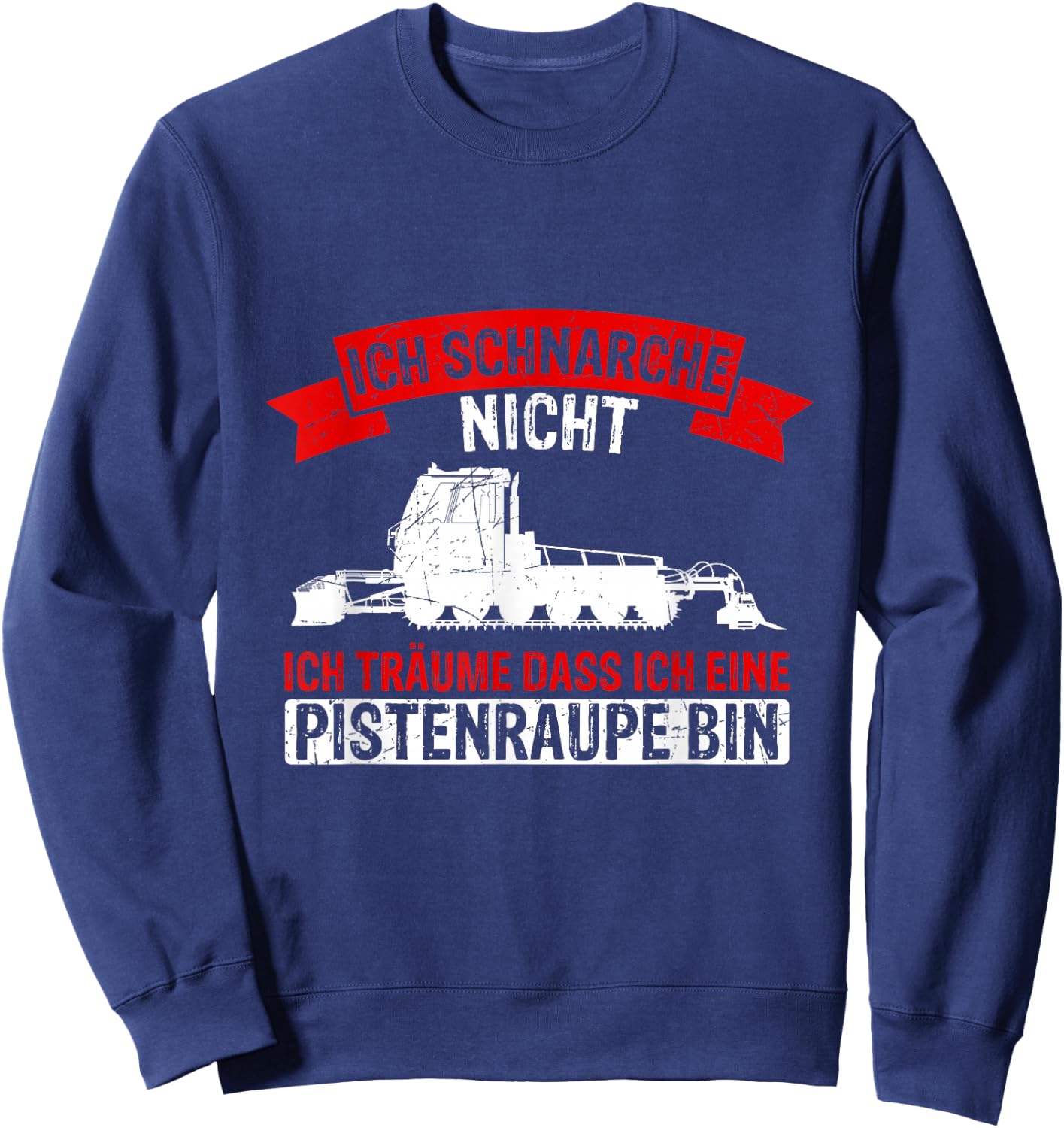 Men's Snow Caterpillar Driver Snow Groomer Gift , black Sweatshirt - Sweatshirt | Navy