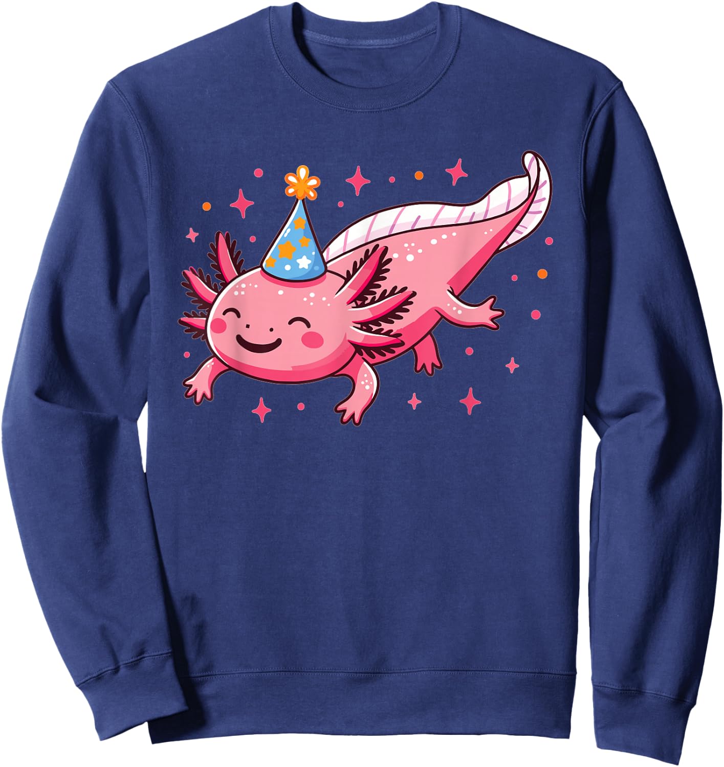 Axolotl Birthday for Children a Birthday Axolotl Sweatshirt - Sweatshirt | Navy
