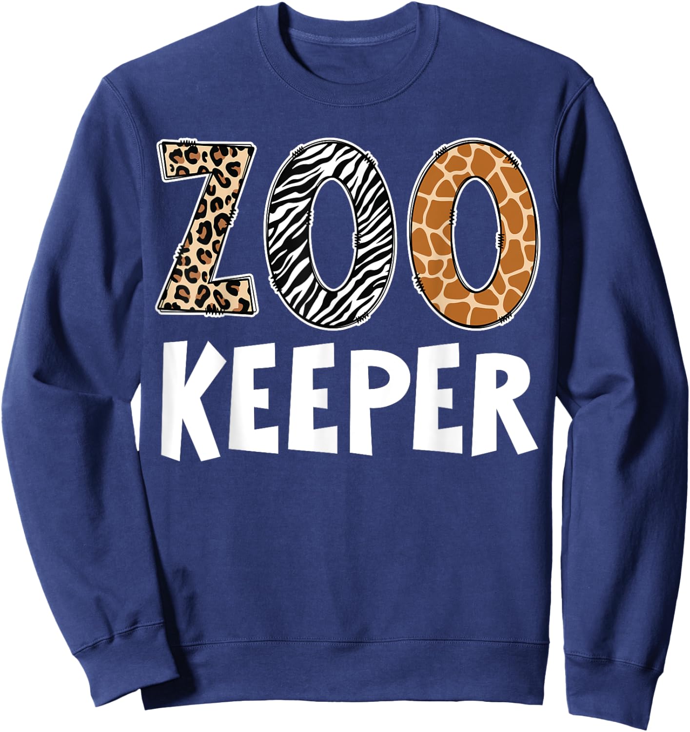 Zookeeper Zoo Keeper Costume Adult Animals Wildlife Safari Sweatshirt - Sweatshirt | Navy