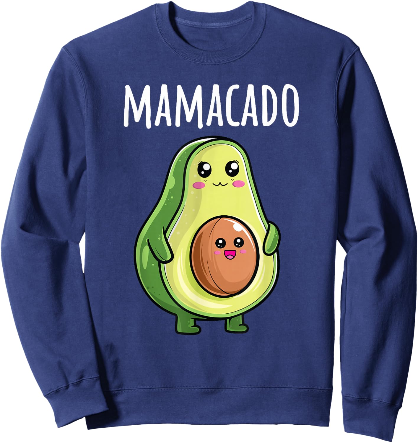 Pregnancy Announcement Shirts Women Mom Funny Mamacado Sweatshirt - Sweatshirt | Navy