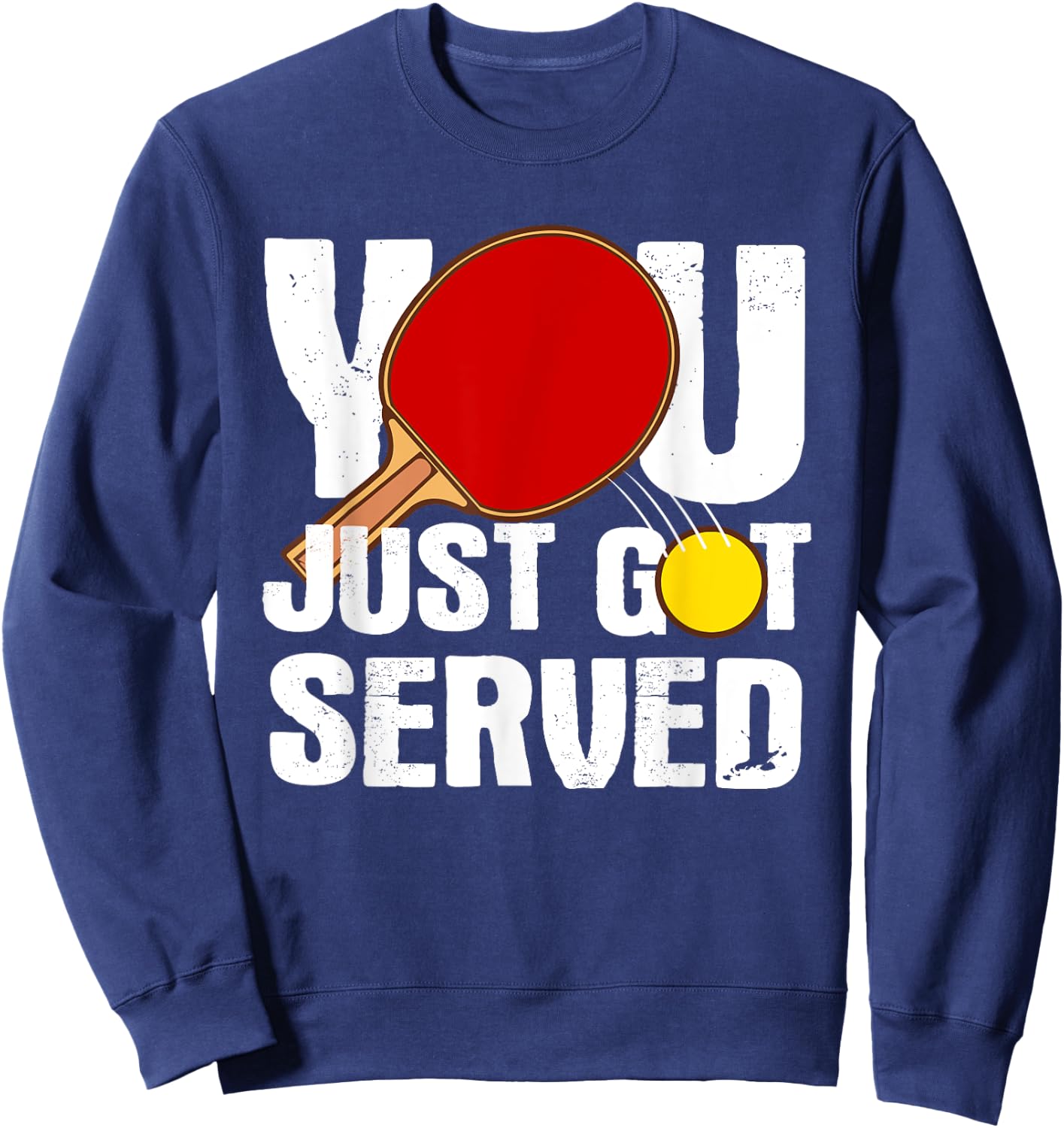 Funny Table Tennis Design Women Ping Pong Players Sweatshirt - Sweatshirt | Navy