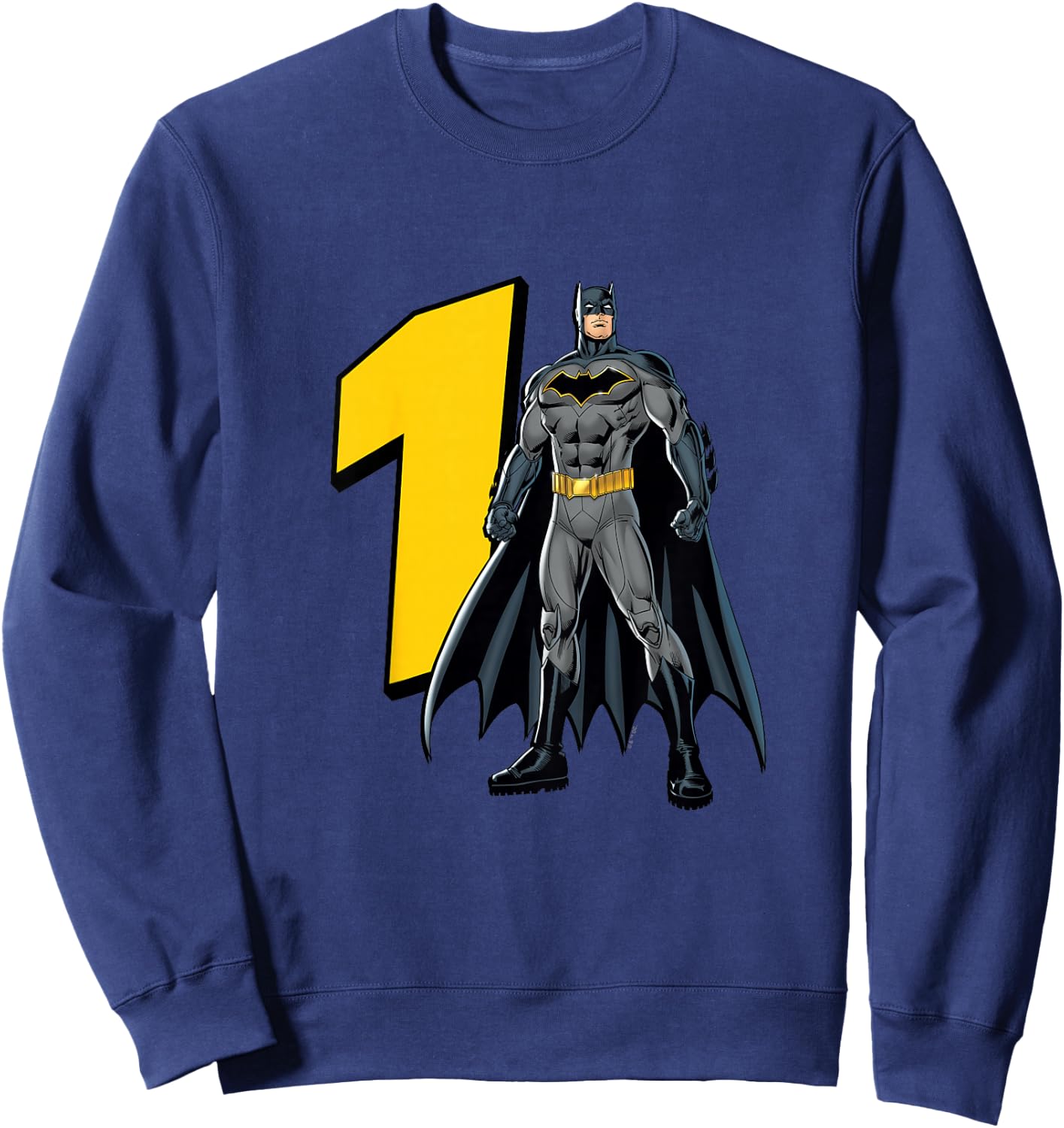 Kids Batman Super Hero 1st Birthday Sweatshirt - Sweatshirt | Navy