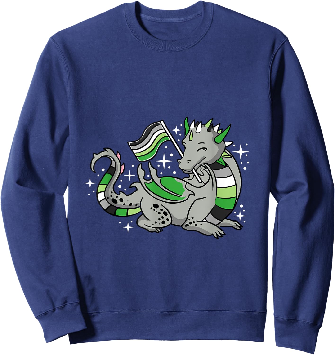 Aromantic Dragon Aromantic Pride Sweatshirt - Sweatshirt | Navy