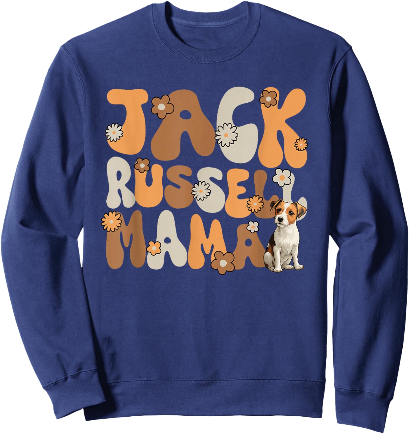 Jack Russell Terrier Groovy World's best Jack Russell Mama Sweatshirt - Sweatshirt | Navy