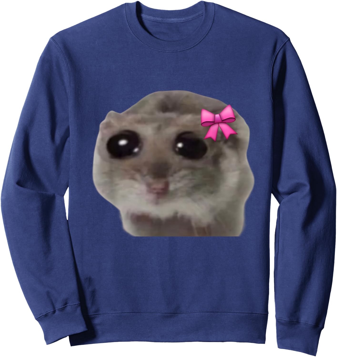 Official Sad Hamster Meme Sweatshirt - Sweatshirt | Navy