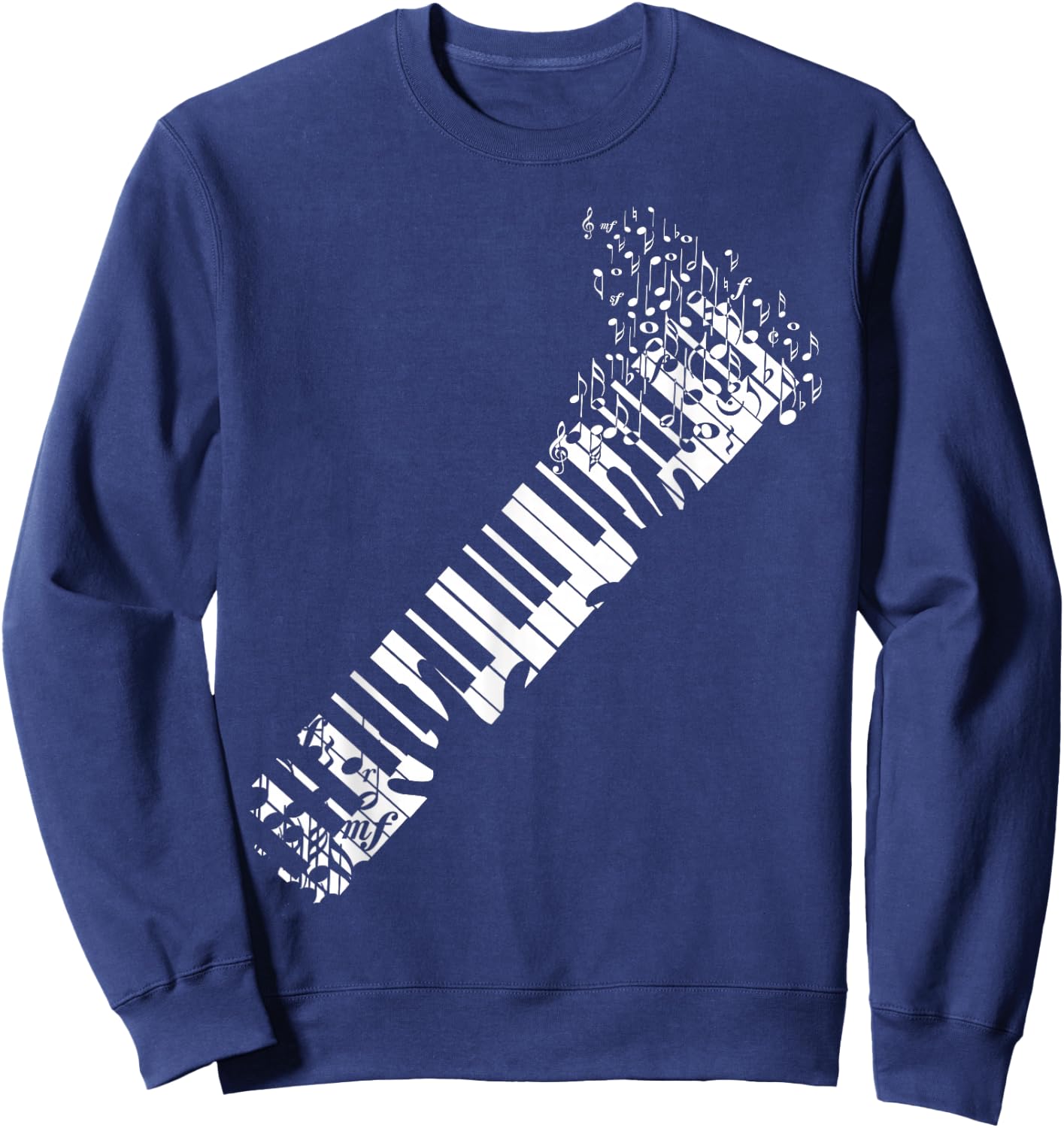 Keyboard piano design Women Kids Sweatshirt - Sweatshirt | Navy