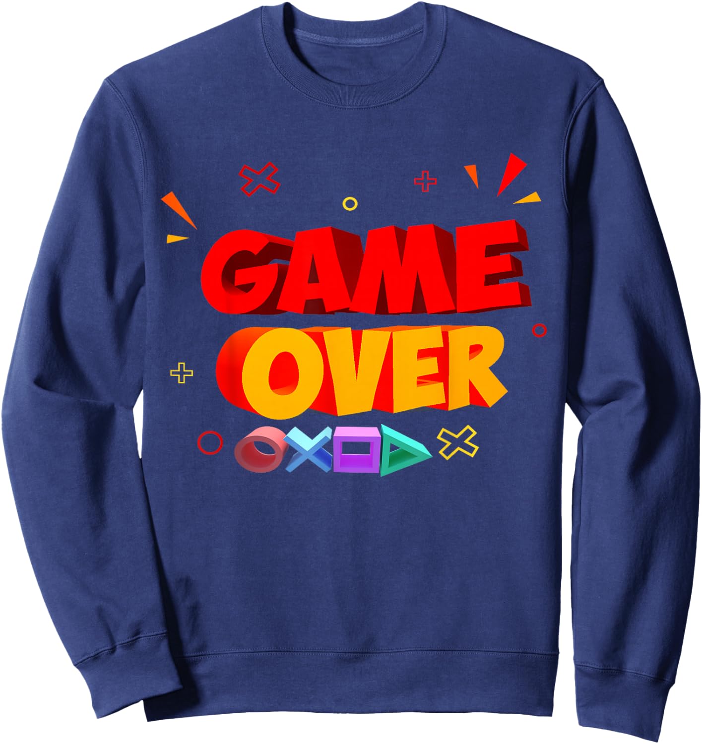 Game Over Vintage Retro Video Games Gaming Sweatshirt - Sweatshirt | Navy