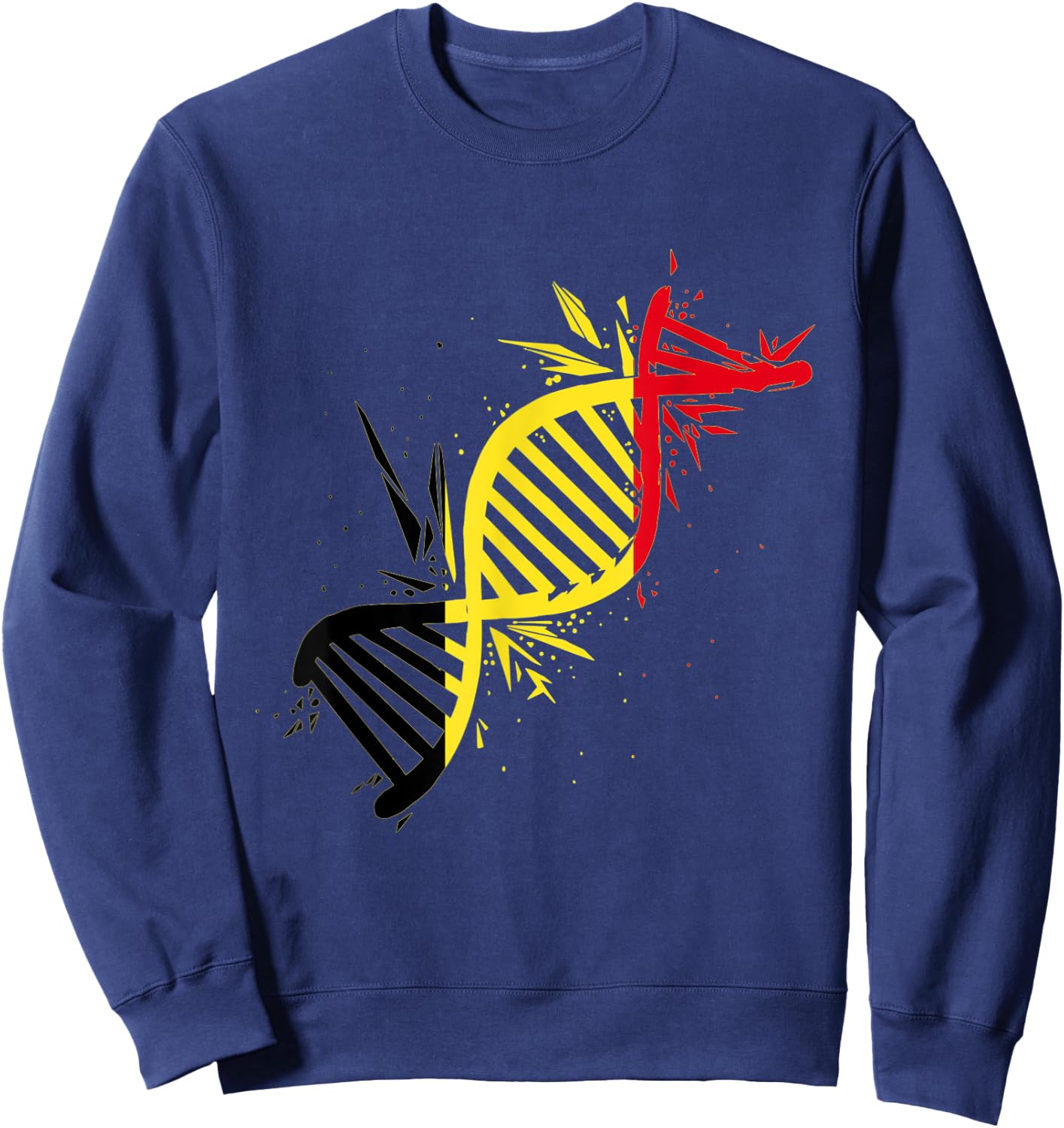 Belgium DNA Molecule Belgium Flag Belgique Belgian Roots Sweatshirt - Sweatshirt | Navy