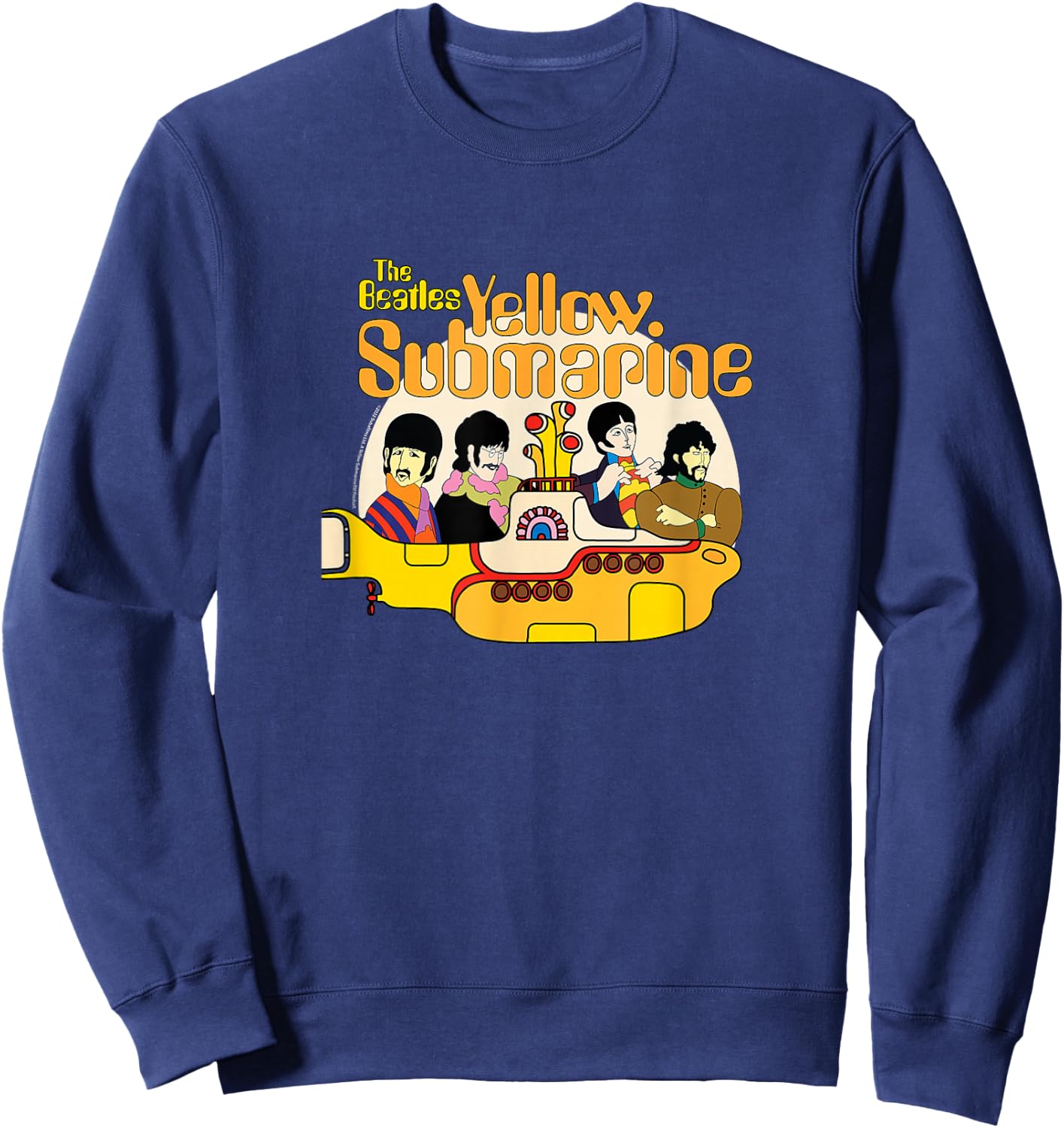 The Beatles - We All Live in a Yellow Submarine , black Sweatshirt - Sweatshirt | Navy