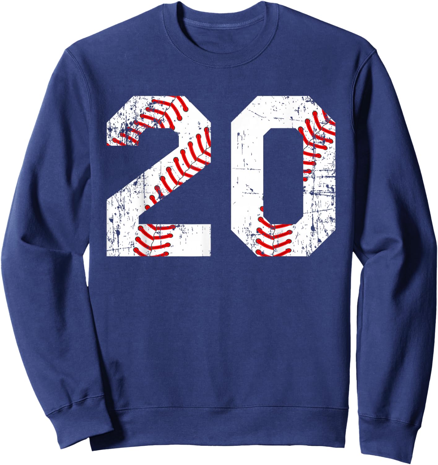 Vintage Baseball 20 Jersey Number Sweatshirt - Sweatshirt | Navy