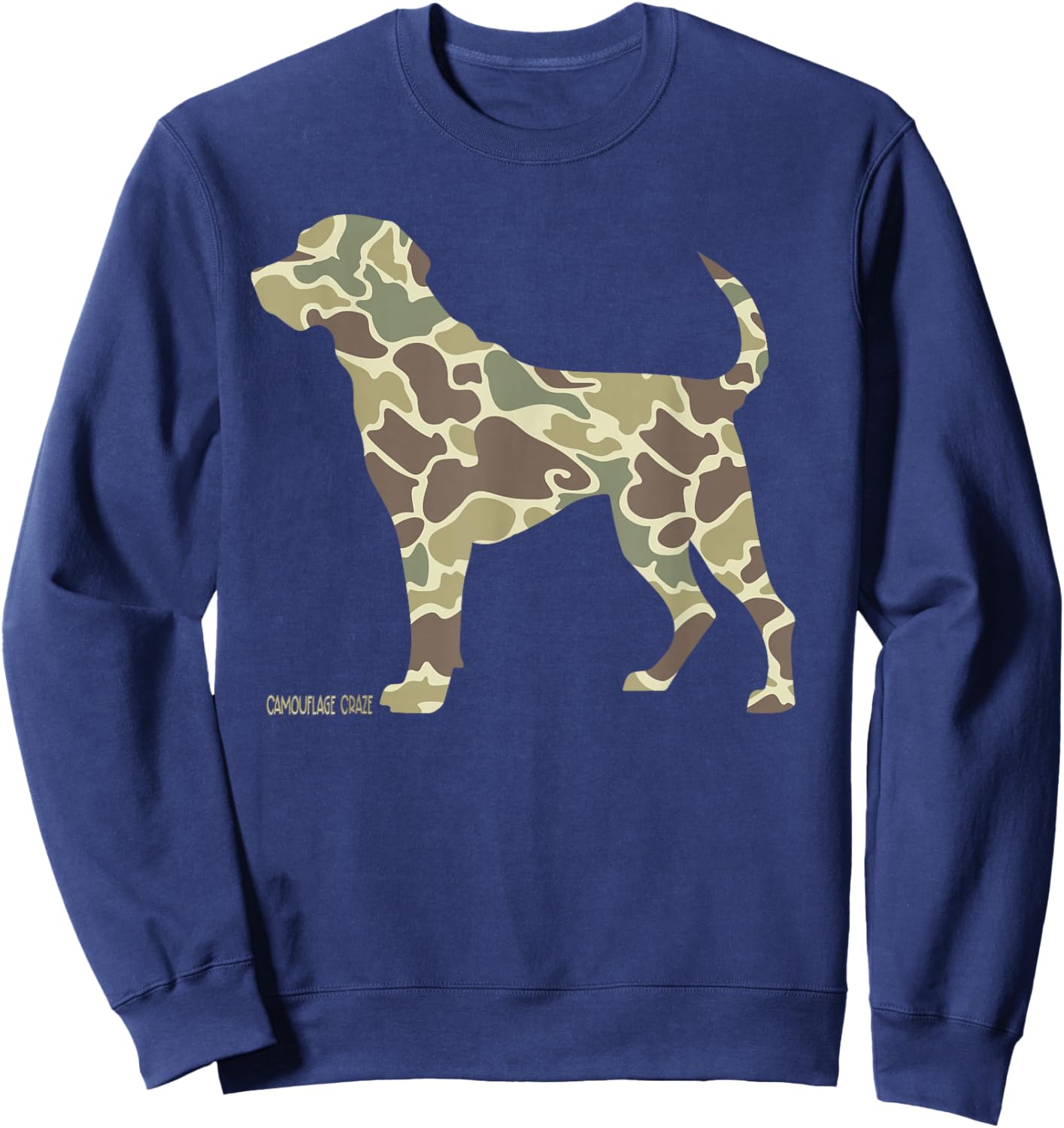 Hunting Dog Camouflage Camo Dog Labrador Hunting Camo Hunter Sweatshirt - Sweatshirt | Navy
