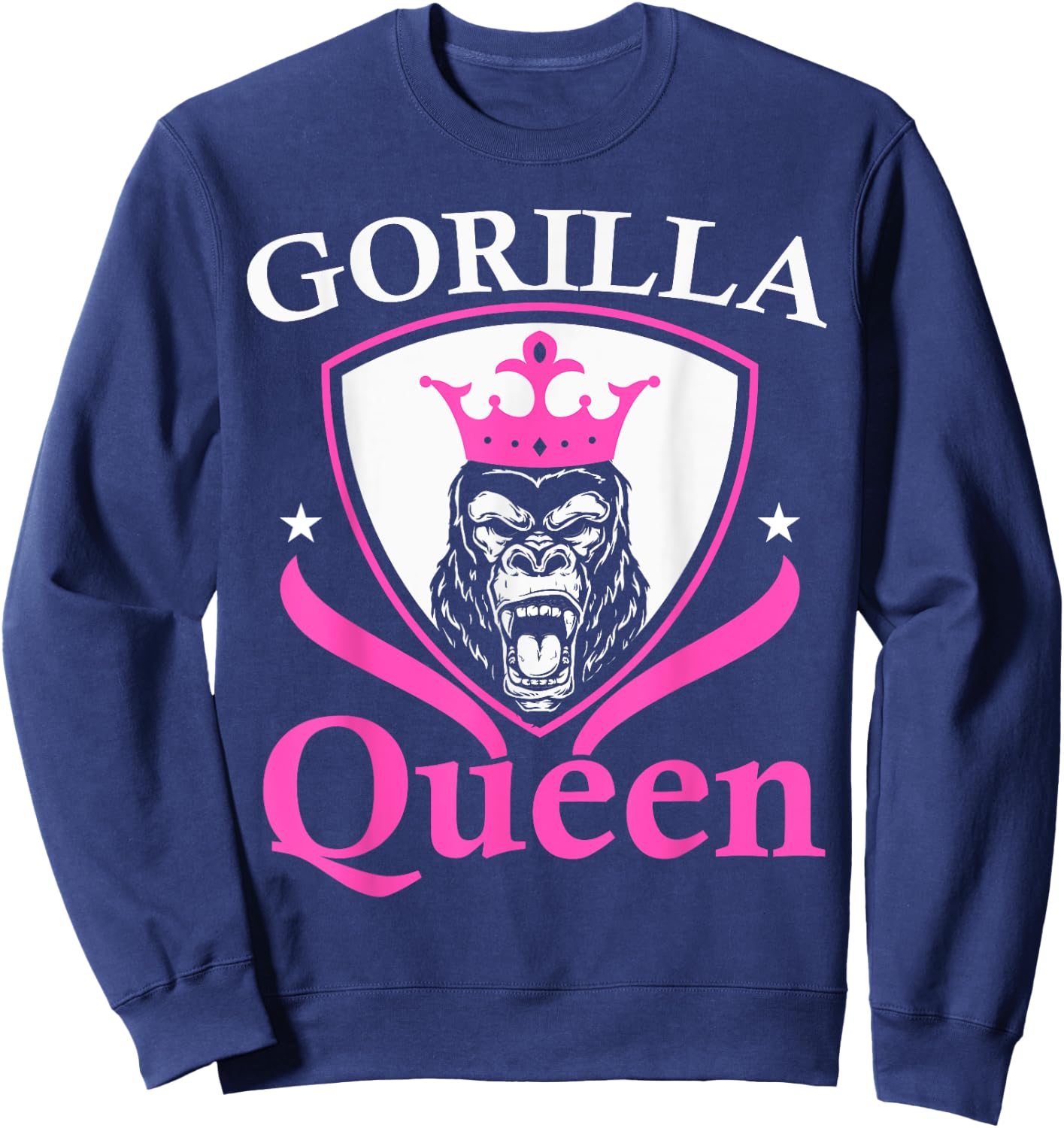 Gorilla Queen Ape Lover Monkey Whisperer Zookeeper Sweatshirt - Sweatshirt | Navy