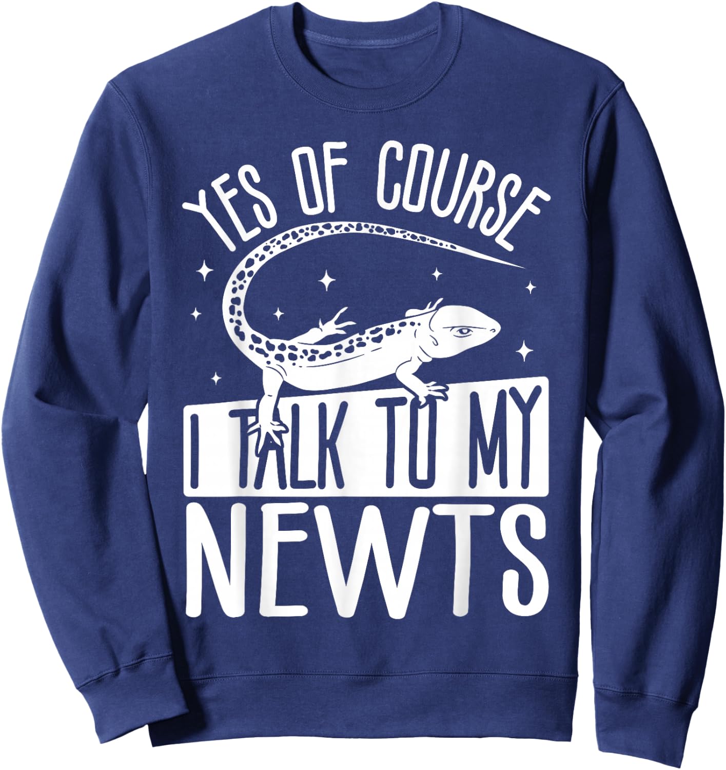 Newt Stuffed Animal Lizard Lover Reptile Keeper Newt Sweatshirt - Sweatshirt | Navy