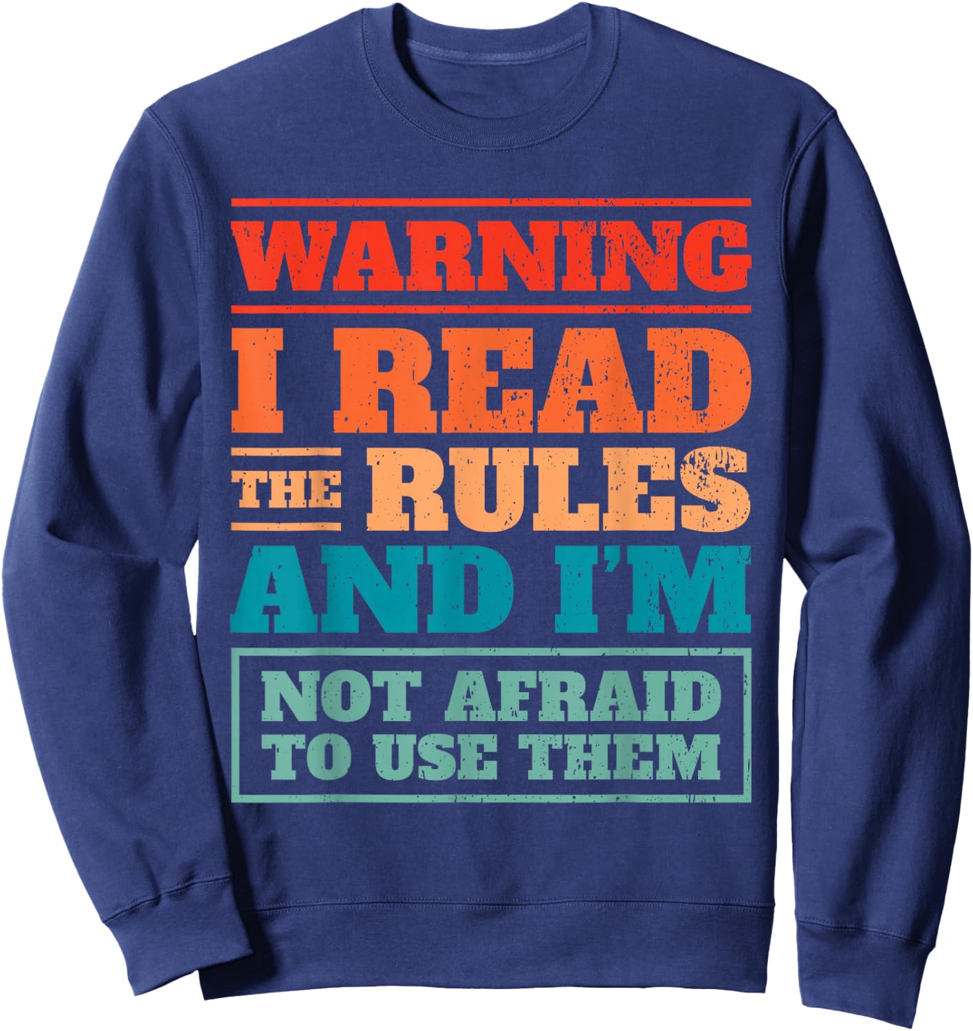 Game Night Fun I Read The Rules I Game Night Host Sweatshirt - Sweatshirt | Navy