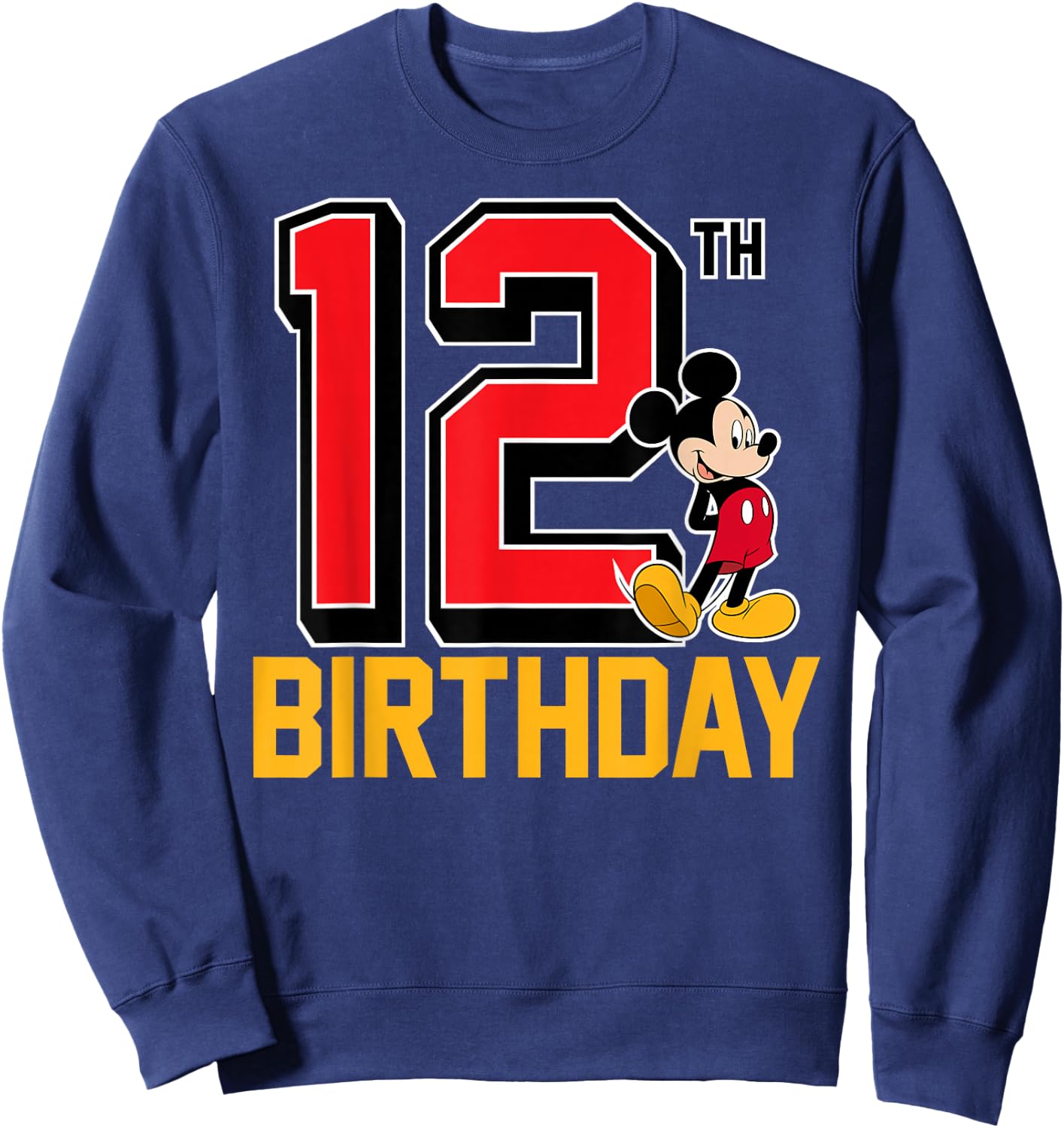Disney - Mickey Mouse 12th Birthday Sweatshirt - Sweatshirt | Navy