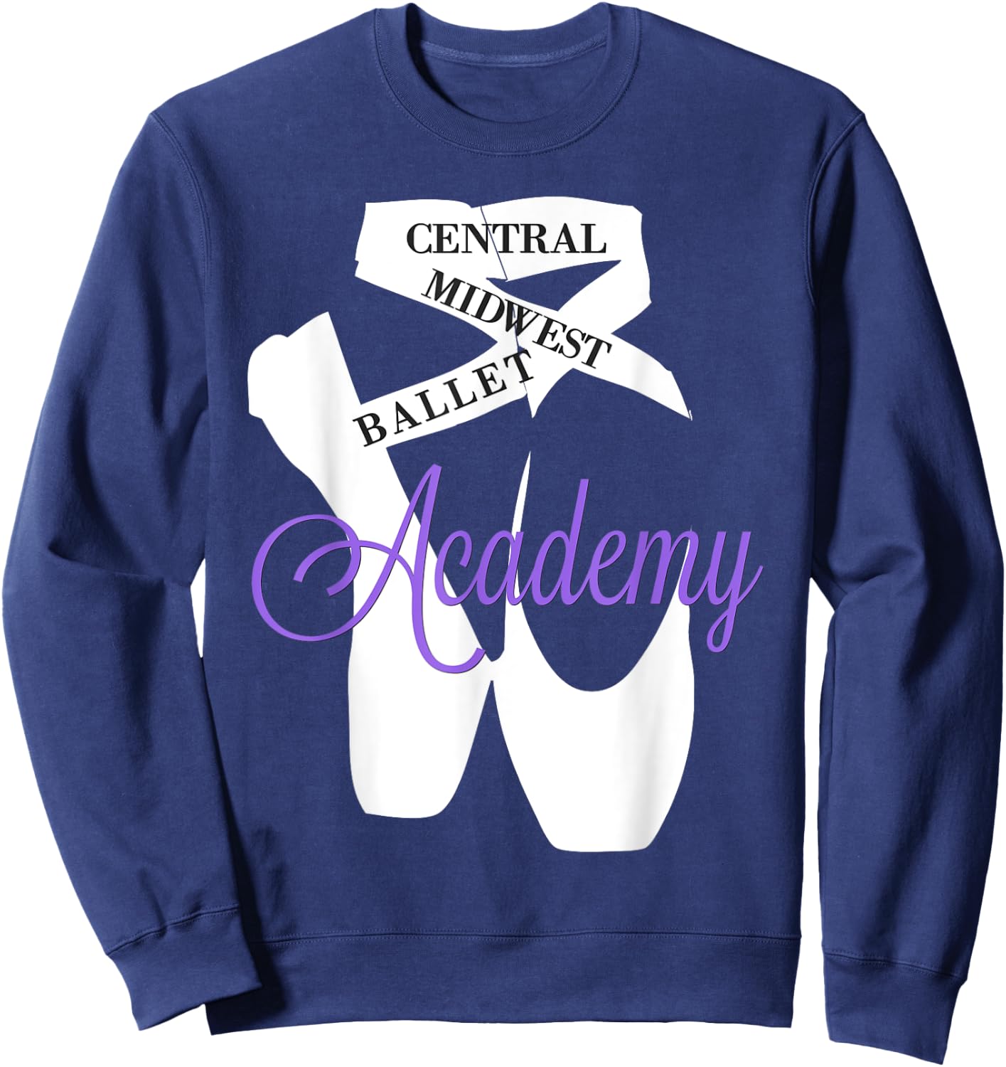 Central Midwest Ballet Academy Pointe Shoes Dance Sweatshirt - Sweatshirt | Navy