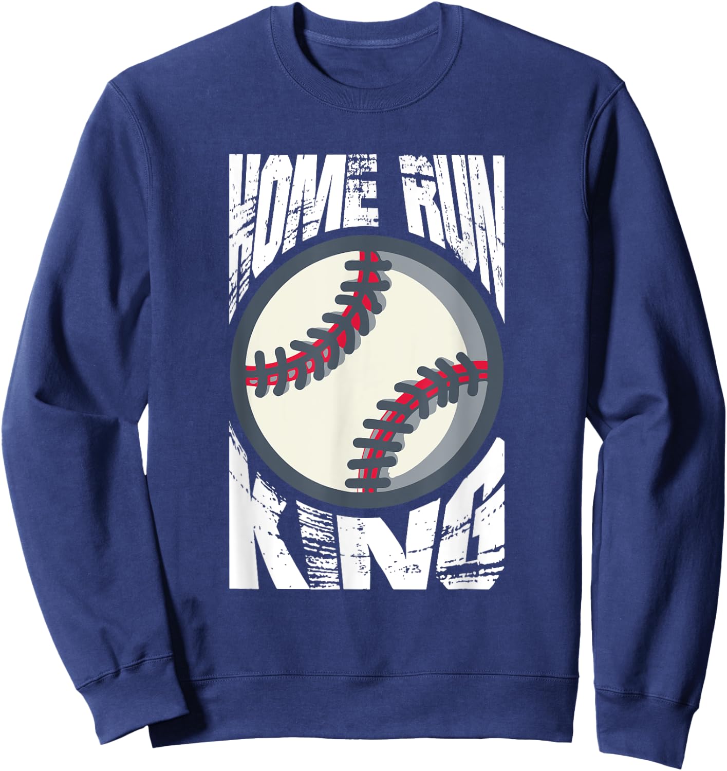 Baseball Home Run King Sports Sweatshirt - Sweatshirt | Navy