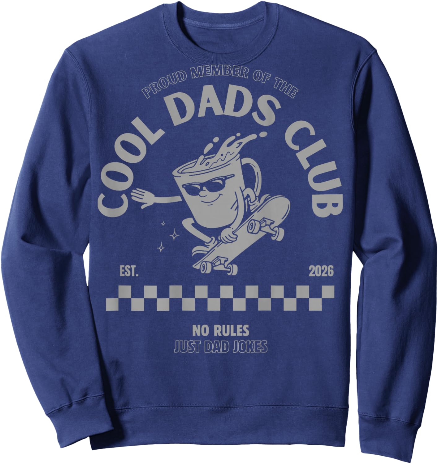 (Auf der Rückseite) Stolzes Mitglied des Cool Dads Club Vatertag Sweatshirt - Sweatshirt | Navy