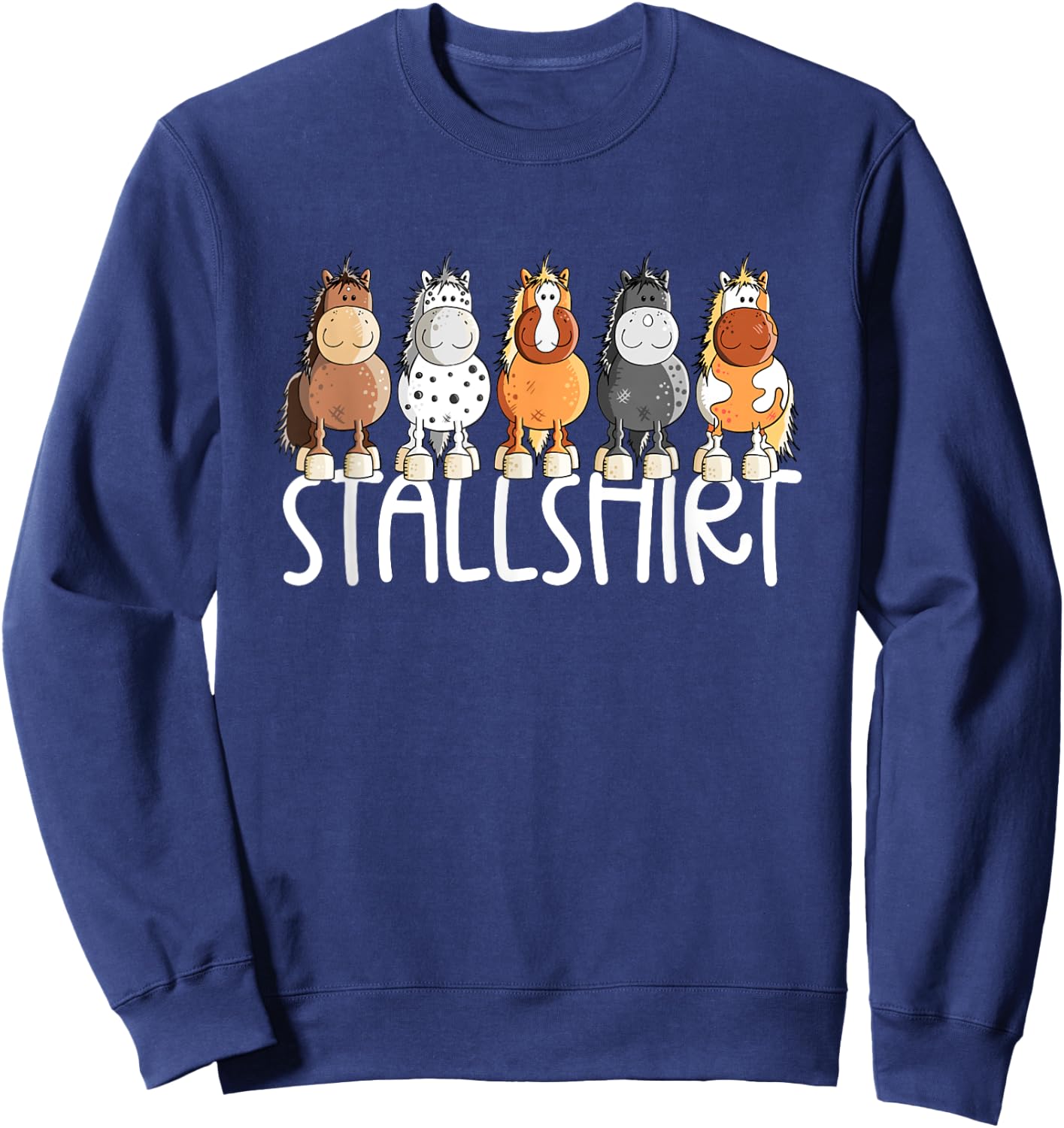 Frauchens Stable Shirt Horse Sayings I Horse Motif Rider Fun , black Sweatshirt - Sweatshirt | Navy