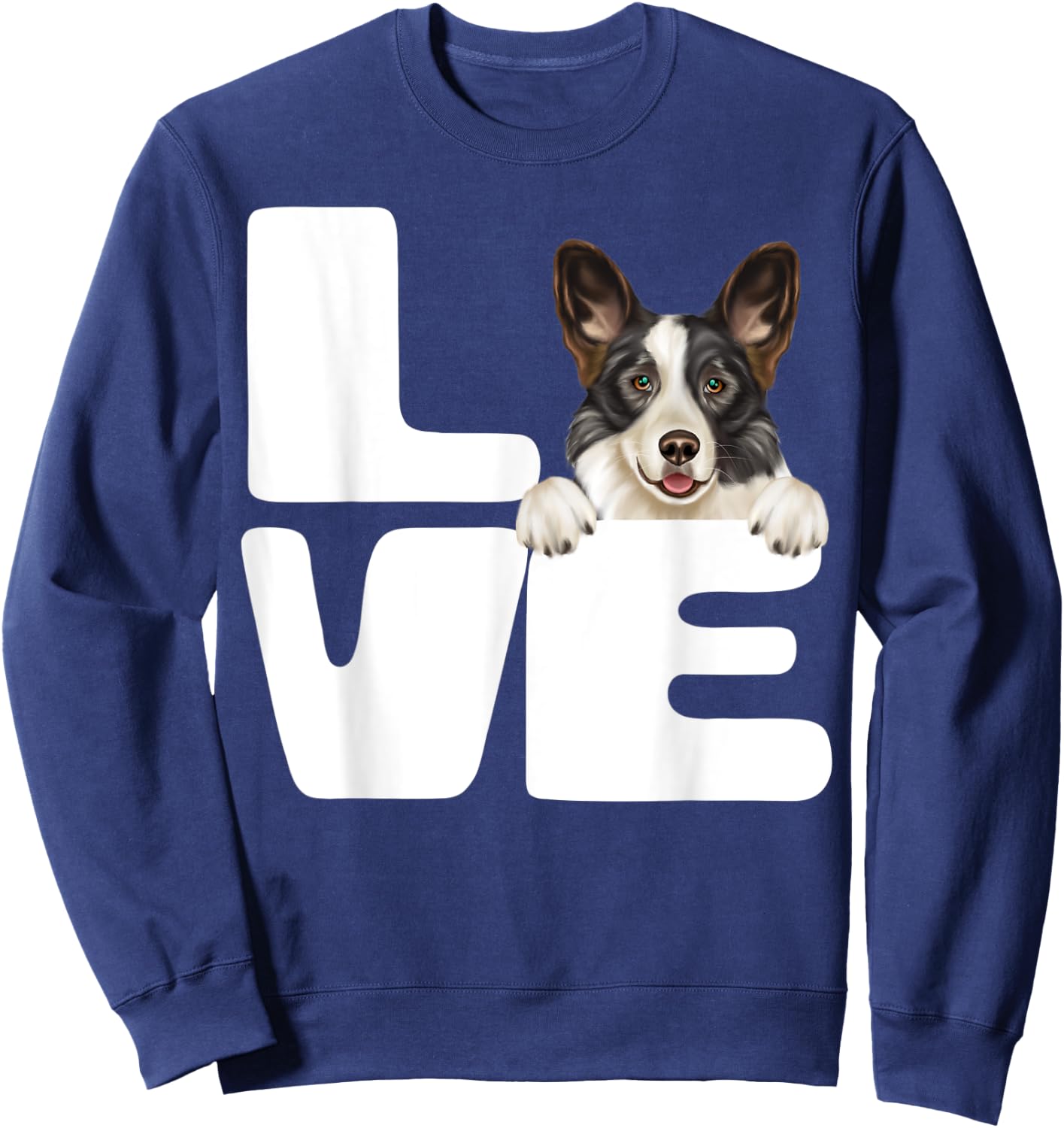 I Love My Cardigan Welsh Corgi Dog Lover Sweatshirt - Sweatshirt | Navy