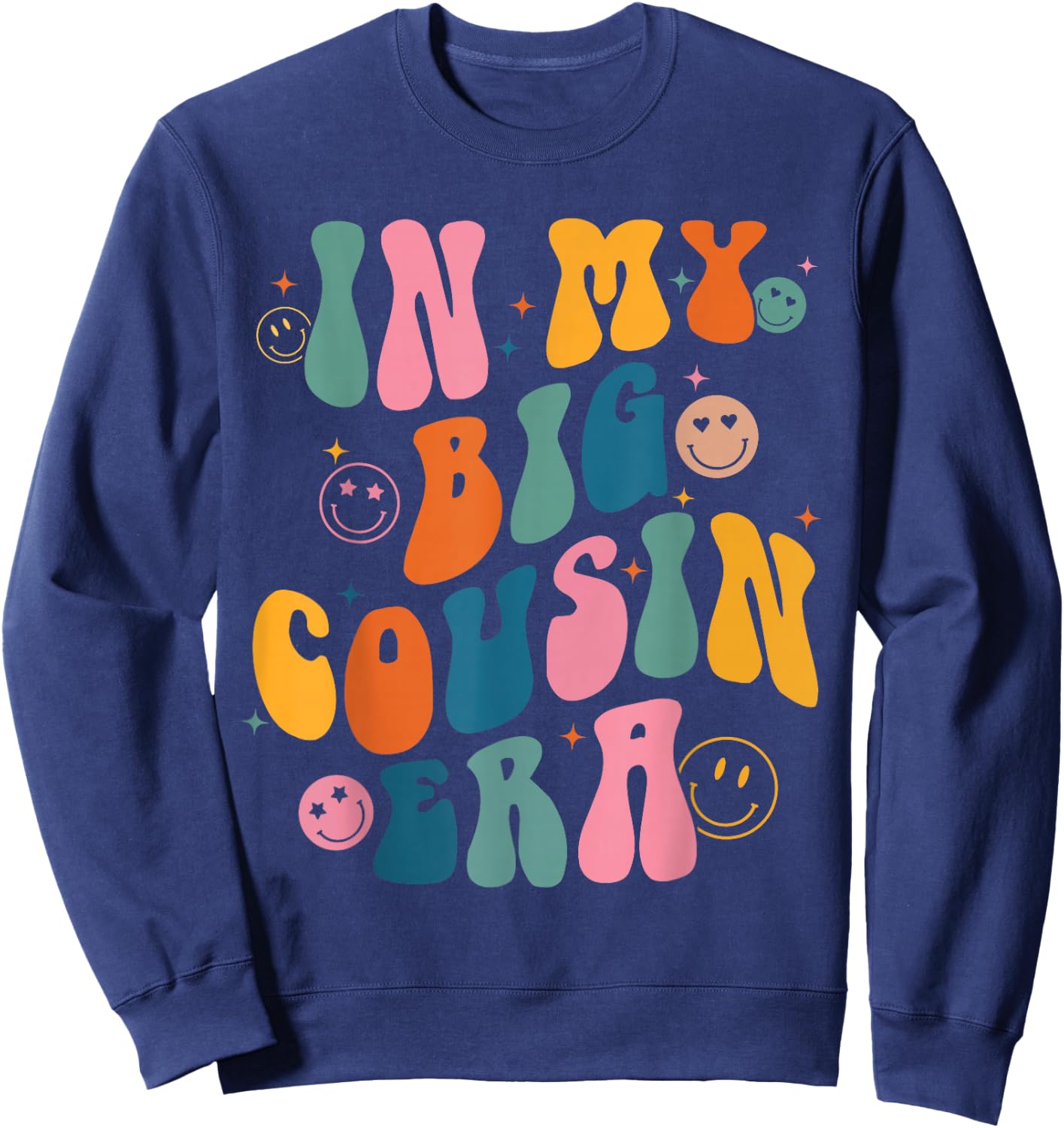 Retro In My Big Cousin Era, Lustig, Coole Cousins Club Kleinkind Sweatshirt - Sweatshirt | Navy