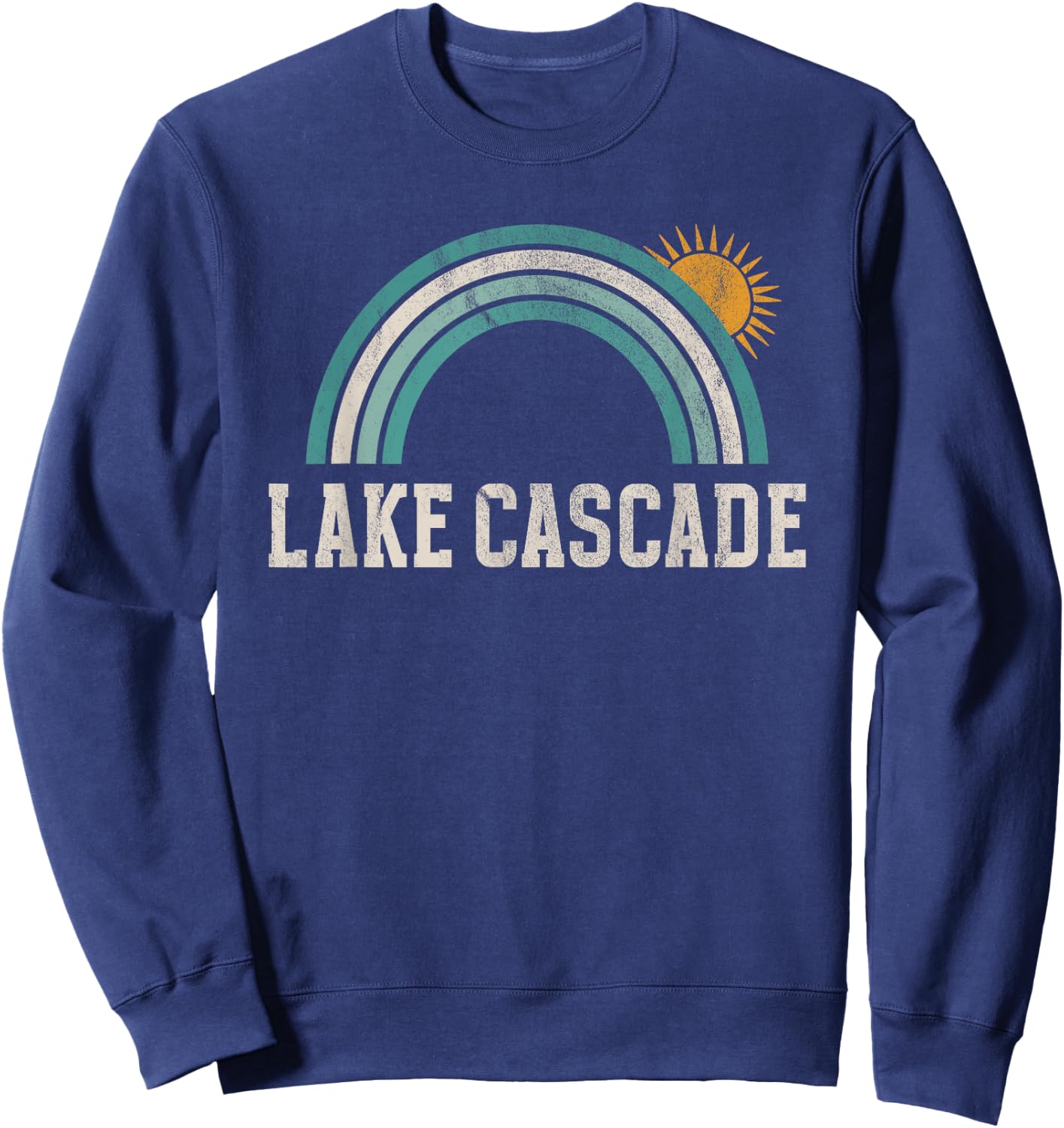 Lake Cascade Idaho Outdoors Vintage Sweatshirt - Sweatshirt | Navy