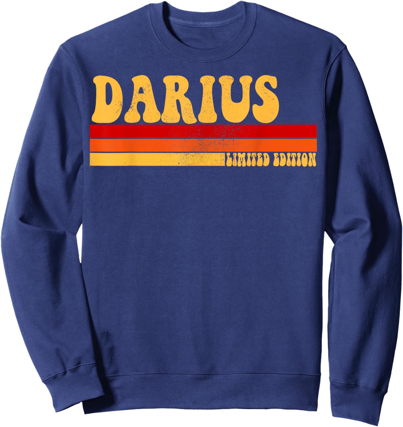 DARIUS Name Personalized Idea Men Retro Vintage DARIUS Sweatshirt - Sweatshirt | Navy