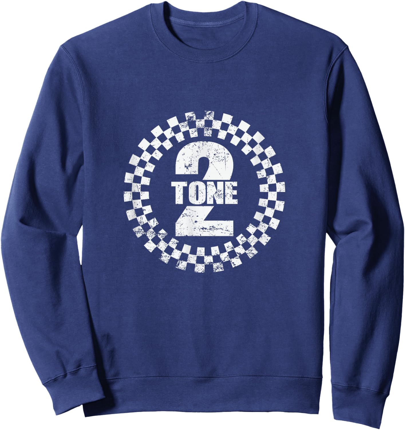 Ska 2 Tone Jazz Vibrating Grooves , Black, S Sweatshirt - Sweatshirt | Navy