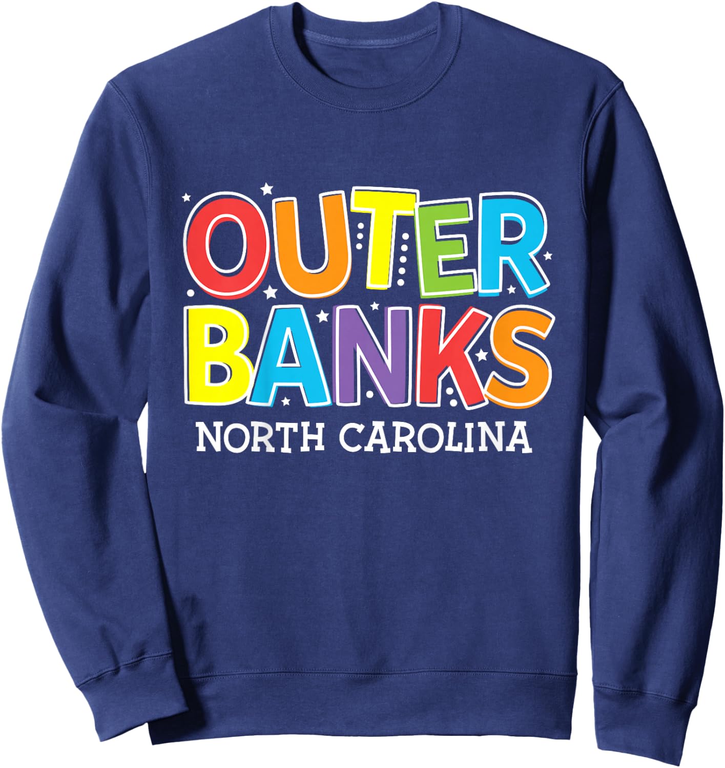 Outer Banks Souvenir NC Colorful Boys Girls Toddler Kids Sweatshirt - Sweatshirt | Navy
