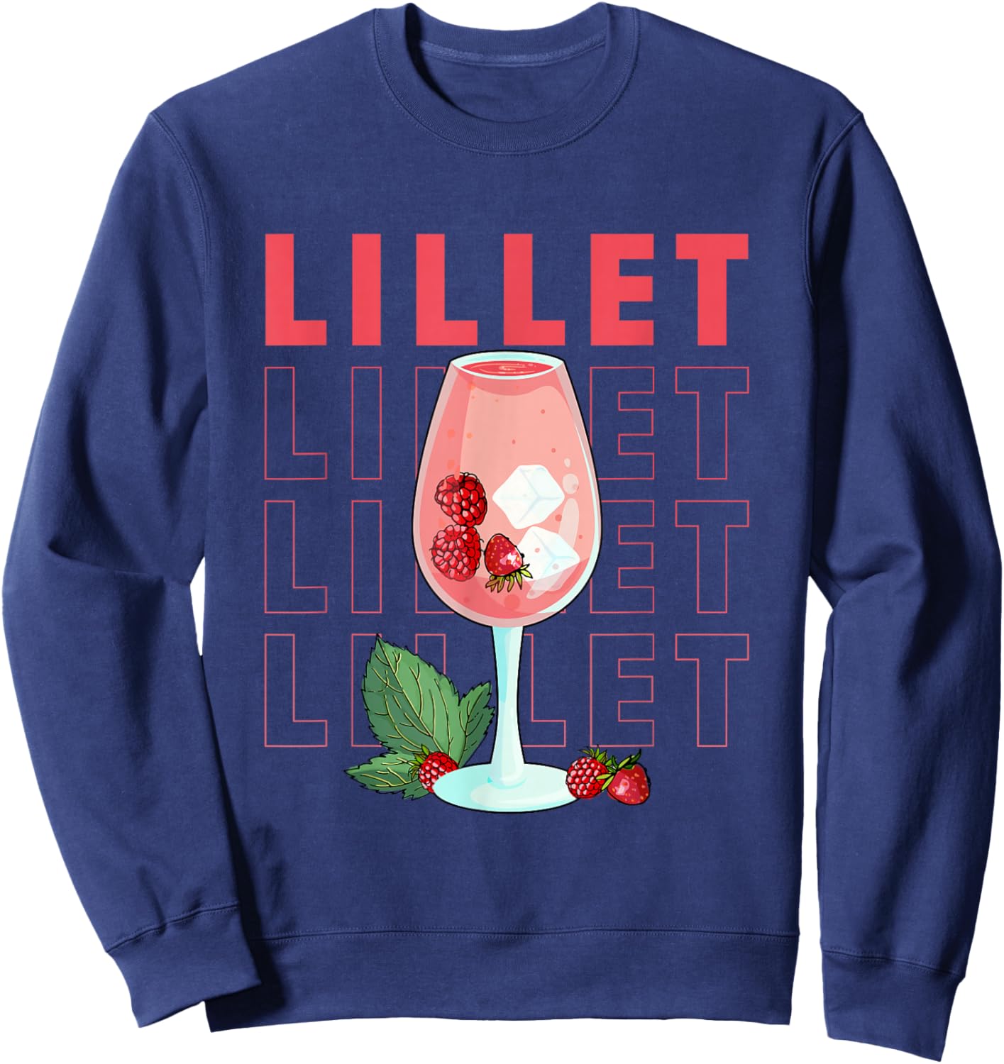 Wildberry Lillet Fruits Cocktail Summer Alcohol , black Sweatshirt - Sweatshirt | Navy